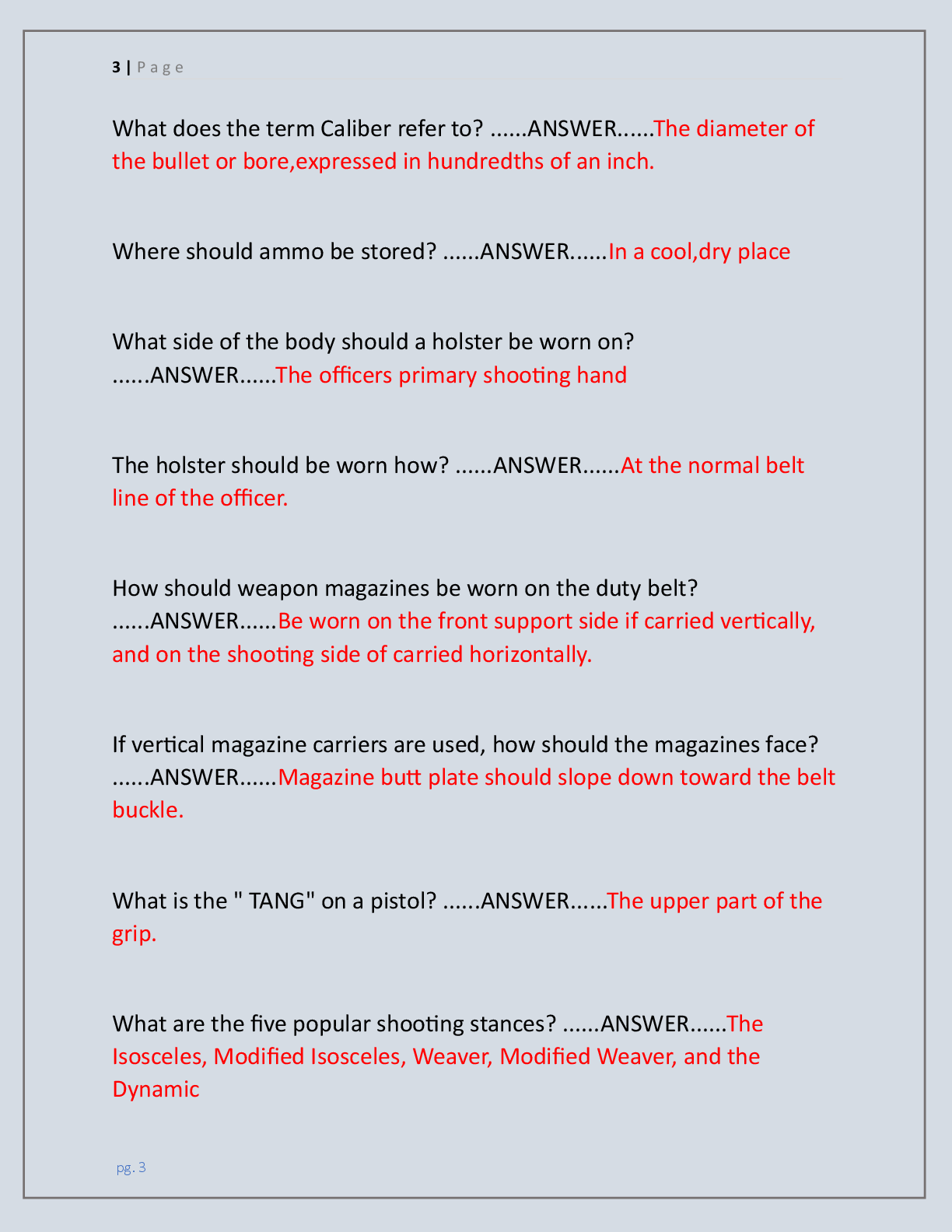 Preview page 2 of FIREARMS INSTRUCTOR WITH 200 QUESTIONS AND  CORRECT ANSWERS