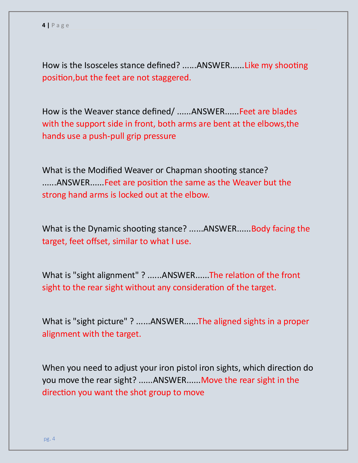 Preview page 3 of FIREARMS INSTRUCTOR WITH 200 QUESTIONS AND  CORRECT ANSWERS