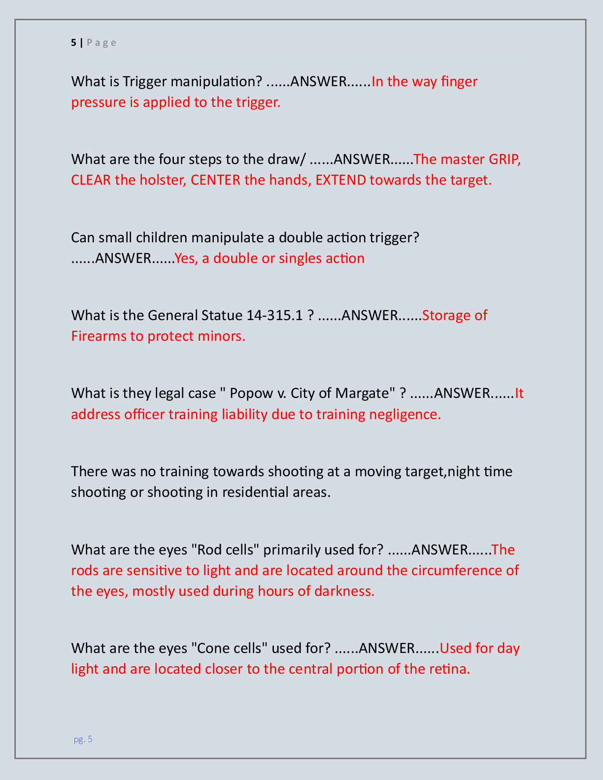 Preview page 4 of FIREARMS INSTRUCTOR WITH 200 QUESTIONS AND  CORRECT ANSWERS