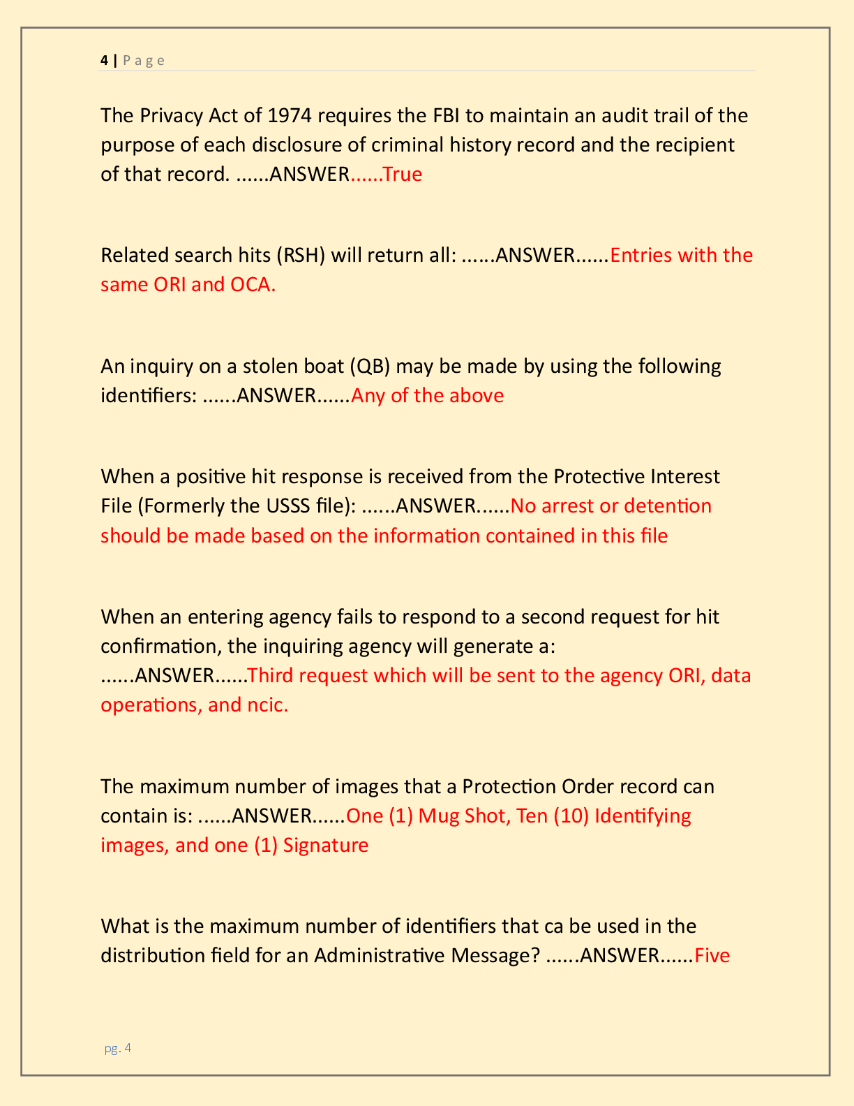 Preview page 3 of IDACS EXAM | COMPLETE QUESTIONS WITH 100%  GRADED EXPERT SOLUTIONS | 100% CORRECT | GET A+