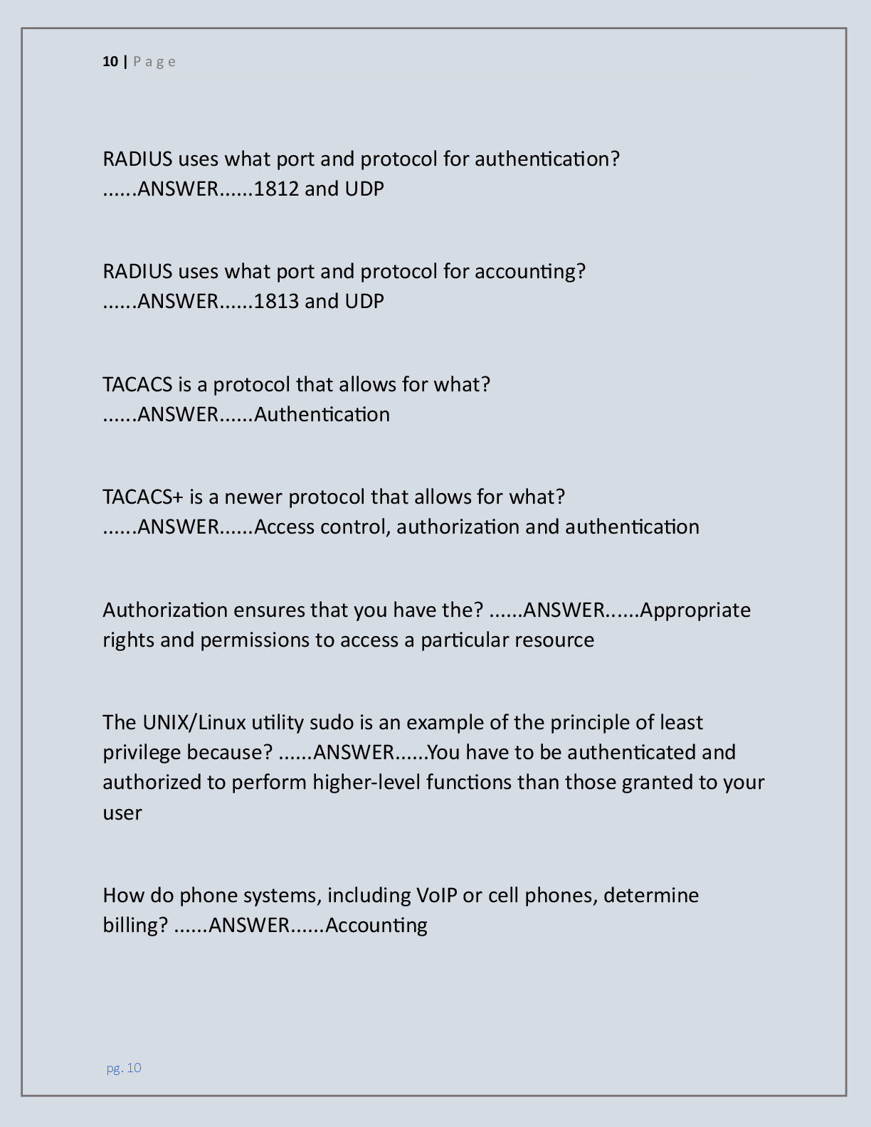Preview page 10 of GSEC EXAM |COMPLETE QUESTIONS WITH 100%  GRADED EXPERT SOLUTIONS | 100% CORRECT | GET A+