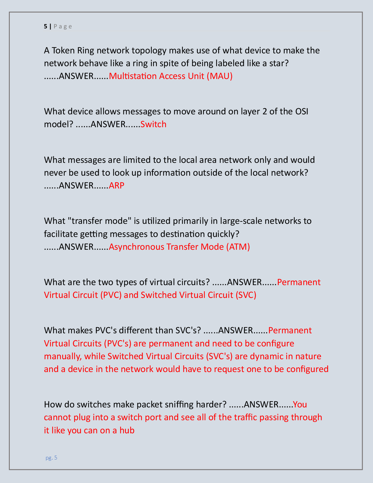Preview page 5 of GSEC EXAM |COMPLETE QUESTIONS WITH 100%  GRADED EXPERT SOLUTIONS | 100% CORRECT | GET A+