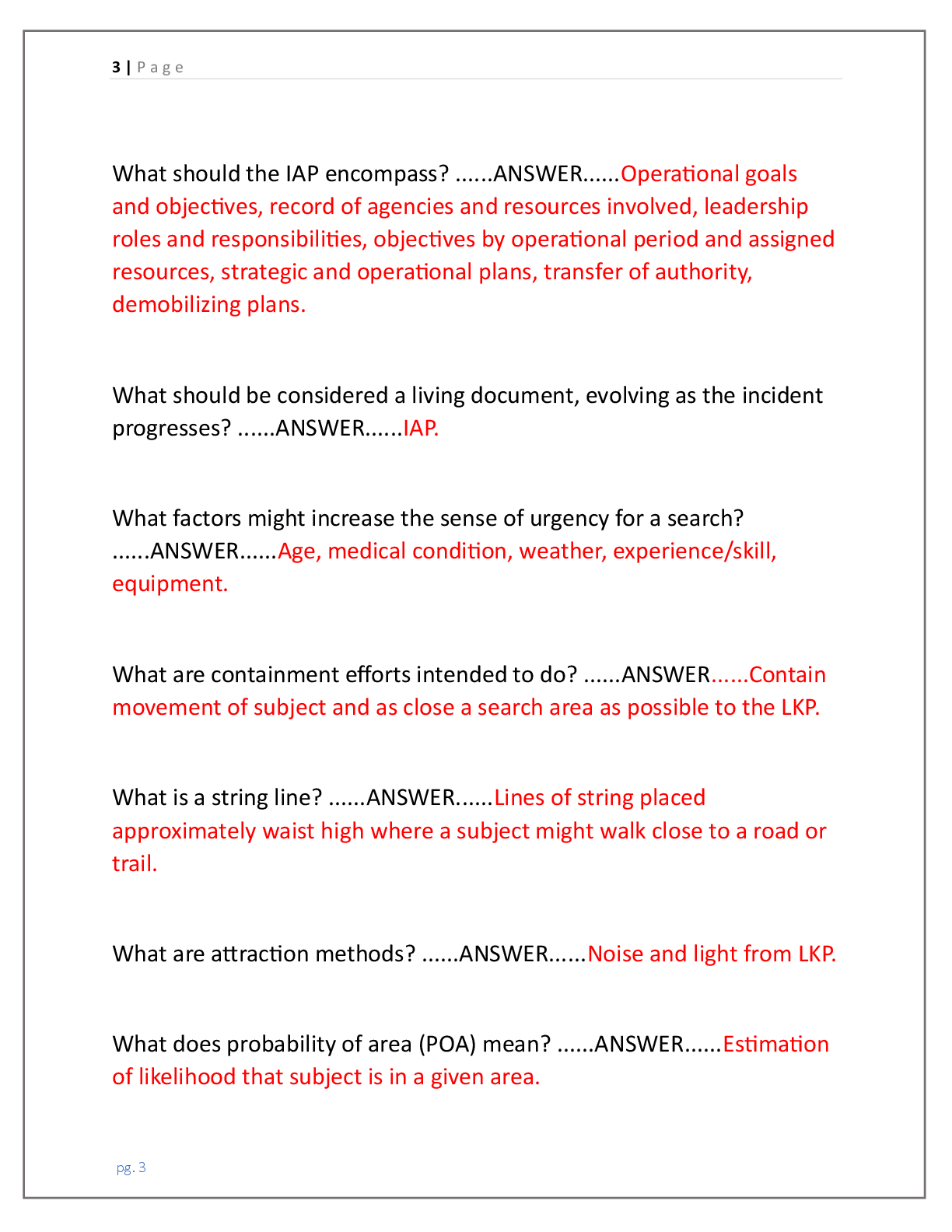 Preview page 3 of Rope rescue awareness and operations Exam  comprehensive questions fully solved & updated (Latest  Update 2026) UPDATE!!