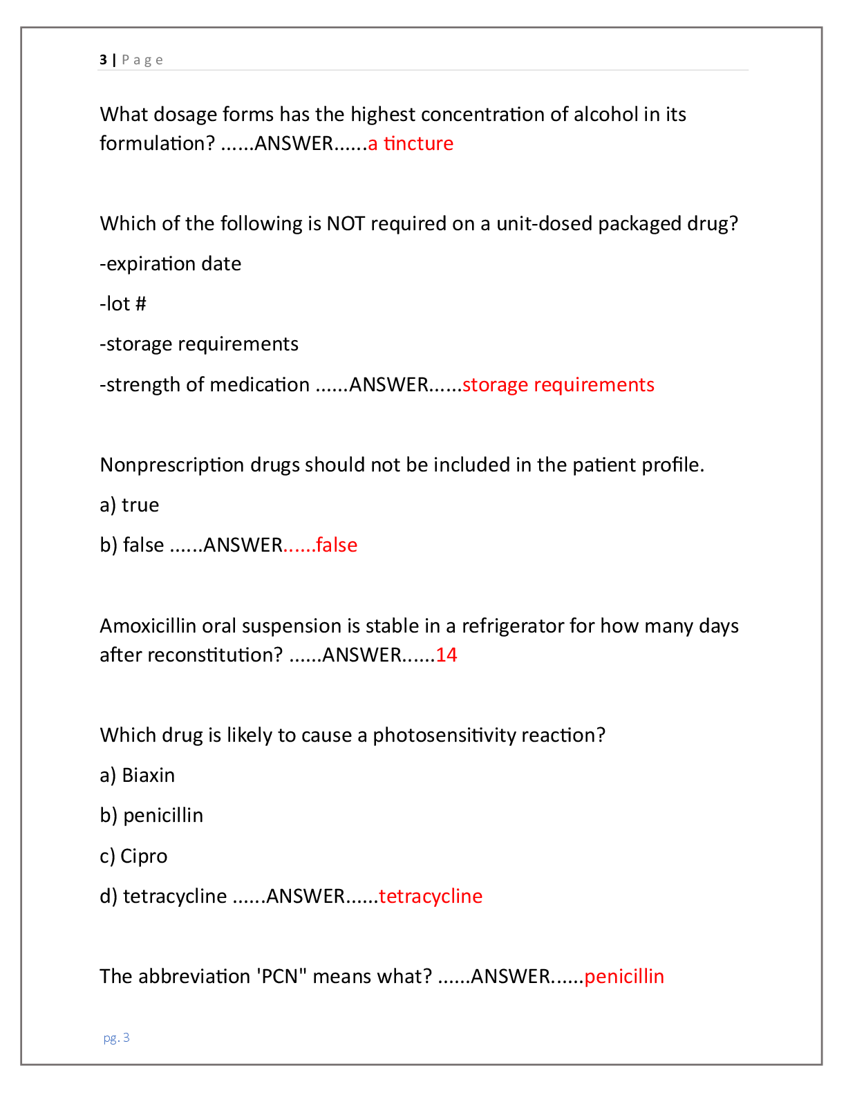 Preview page 2 of PTCB EXAM QUESTIONS Fully solved & updated 2026  Most COMPLETE (2026) (Latest Update 2026) UPDATE!!