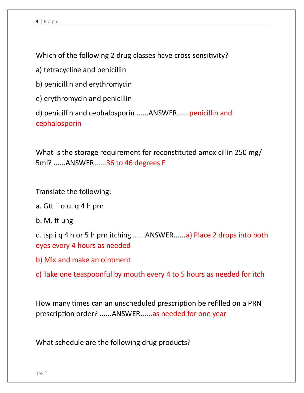 Preview page 3 of PTCB EXAM QUESTIONS Fully solved & updated 2026  Most COMPLETE (2026) (Latest Update 2026) UPDATE!!