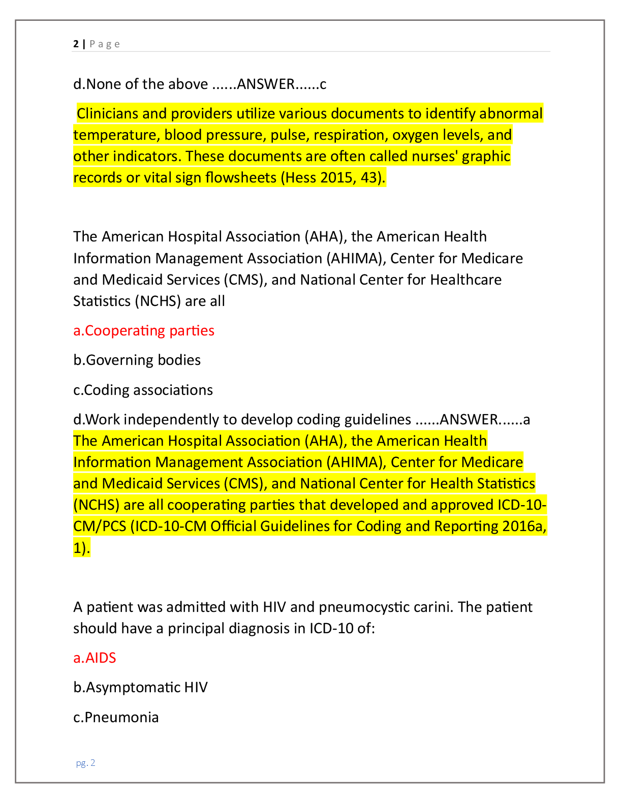 Preview page 2 of CDIP EXAM 2026 (CERTIFIED DOCUMENTATION  INTEGRITY PRACTITIONER) CONTAINS 200 QUESTIONS  AND CORRECT, DETAILED & VERIFIE