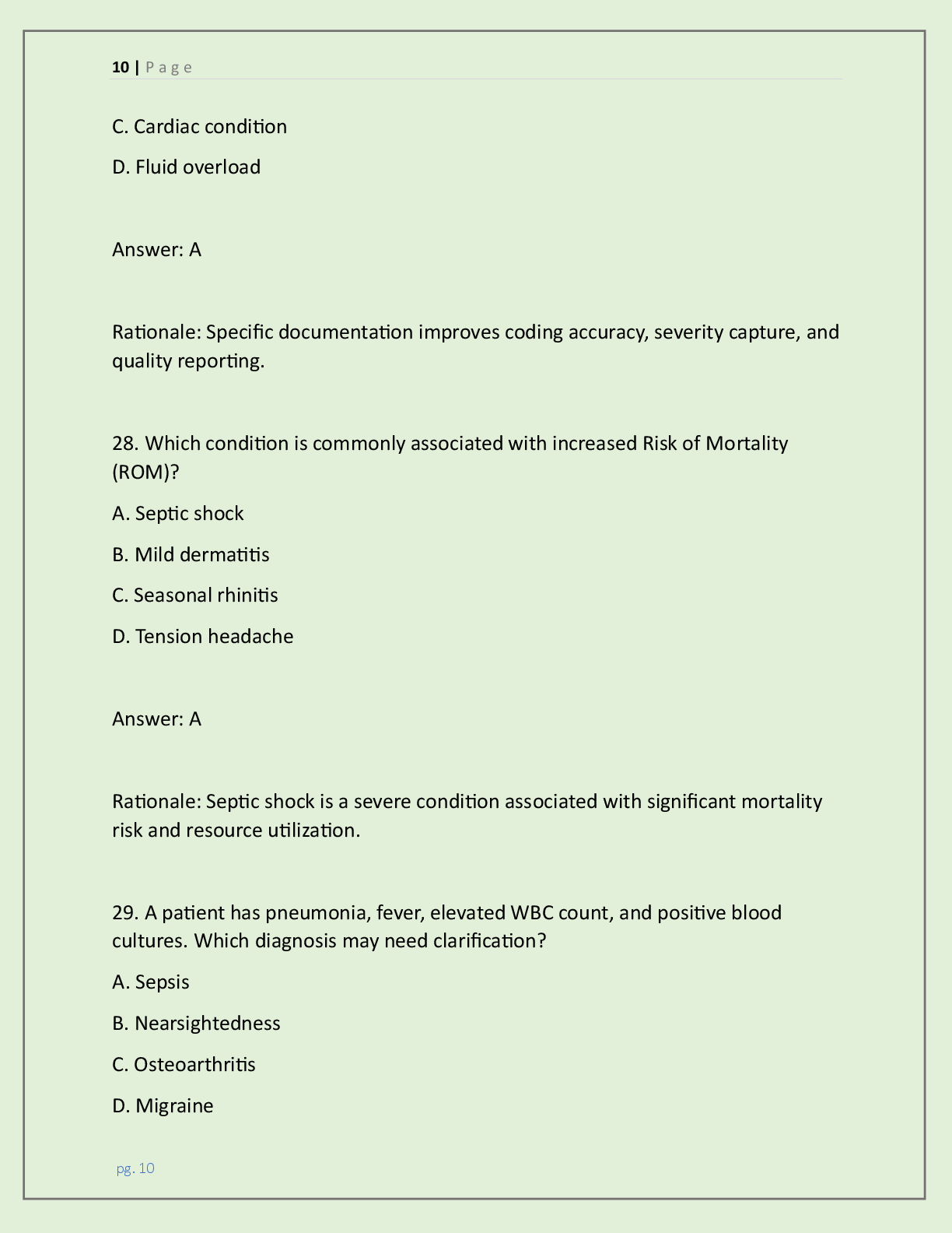 Preview page 10 of CDIP EXAM 2026 (CERTIFIED DOCUMENTATION  INTEGRITY PRACTITIONER) CONTAINS 200 QUESTIONS  AND CORRECT, DETAILED & VERIFIE