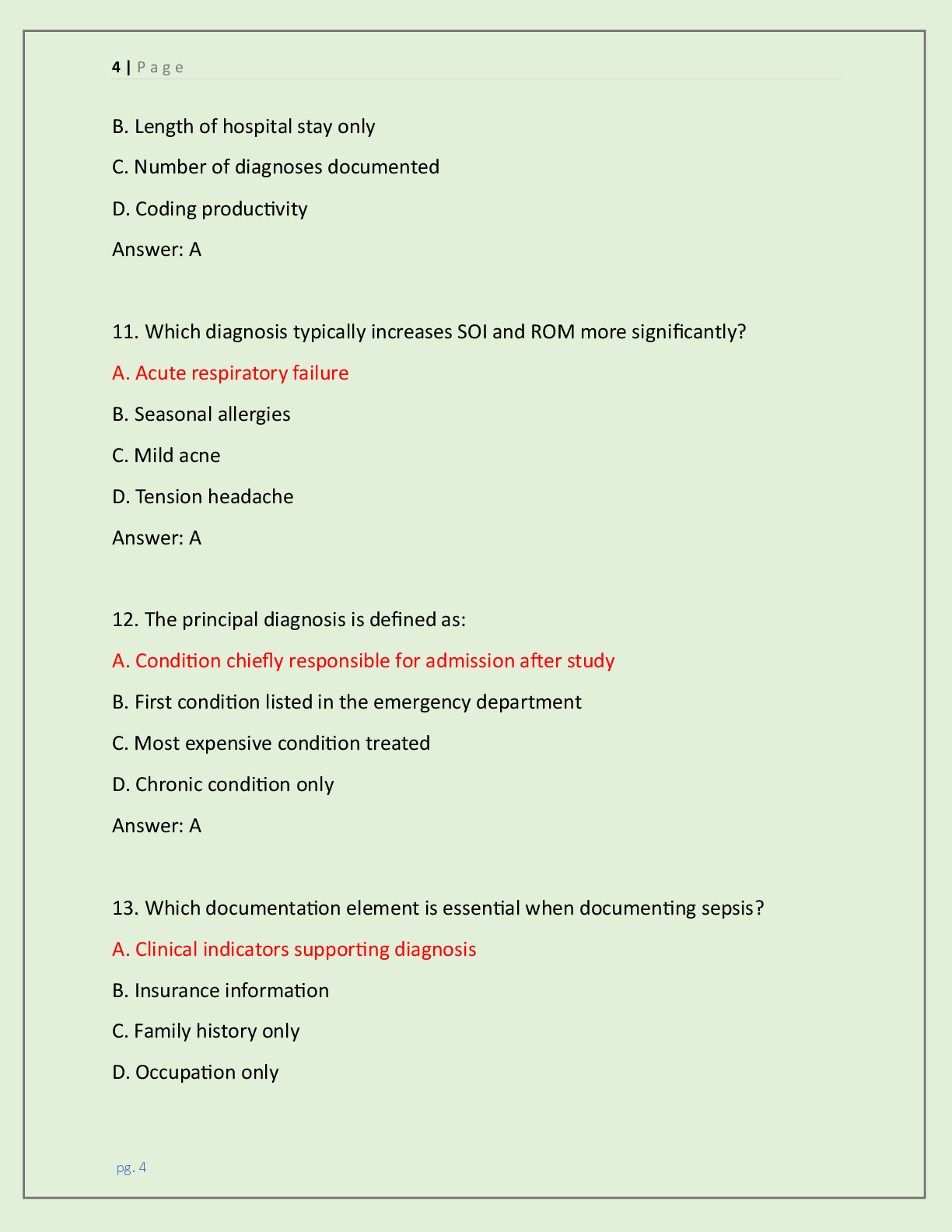 Preview page 4 of CDIP EXAM 2026 (CERTIFIED DOCUMENTATION  INTEGRITY PRACTITIONER) CONTAINS 200 QUESTIONS  AND CORRECT, DETAILED & VERIFIE