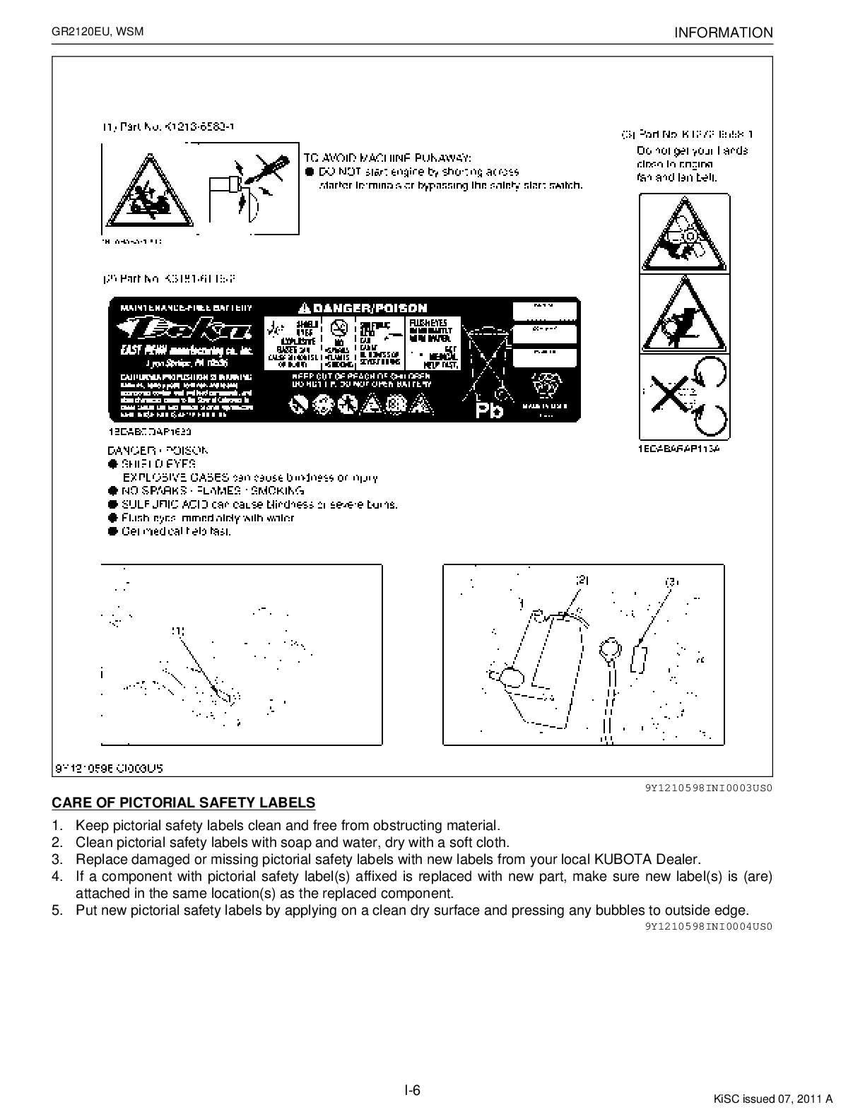 Preview page 4 of KUBOTA GR2120 GR2120EU SERVICE REPAIR WORKSHOP MANUAL