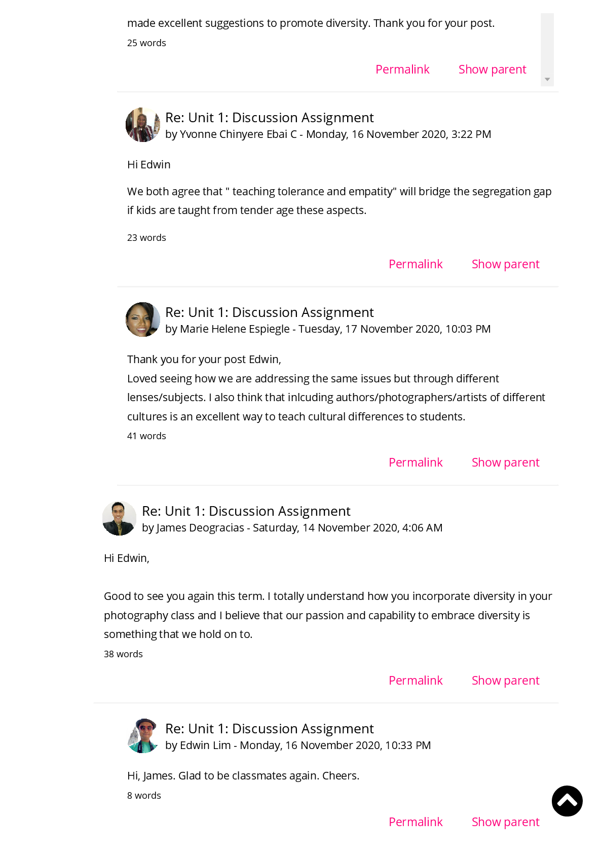 Preview page 7 of Why diversity in the classroom matters. | COMPILED DISCUSSION POSTS