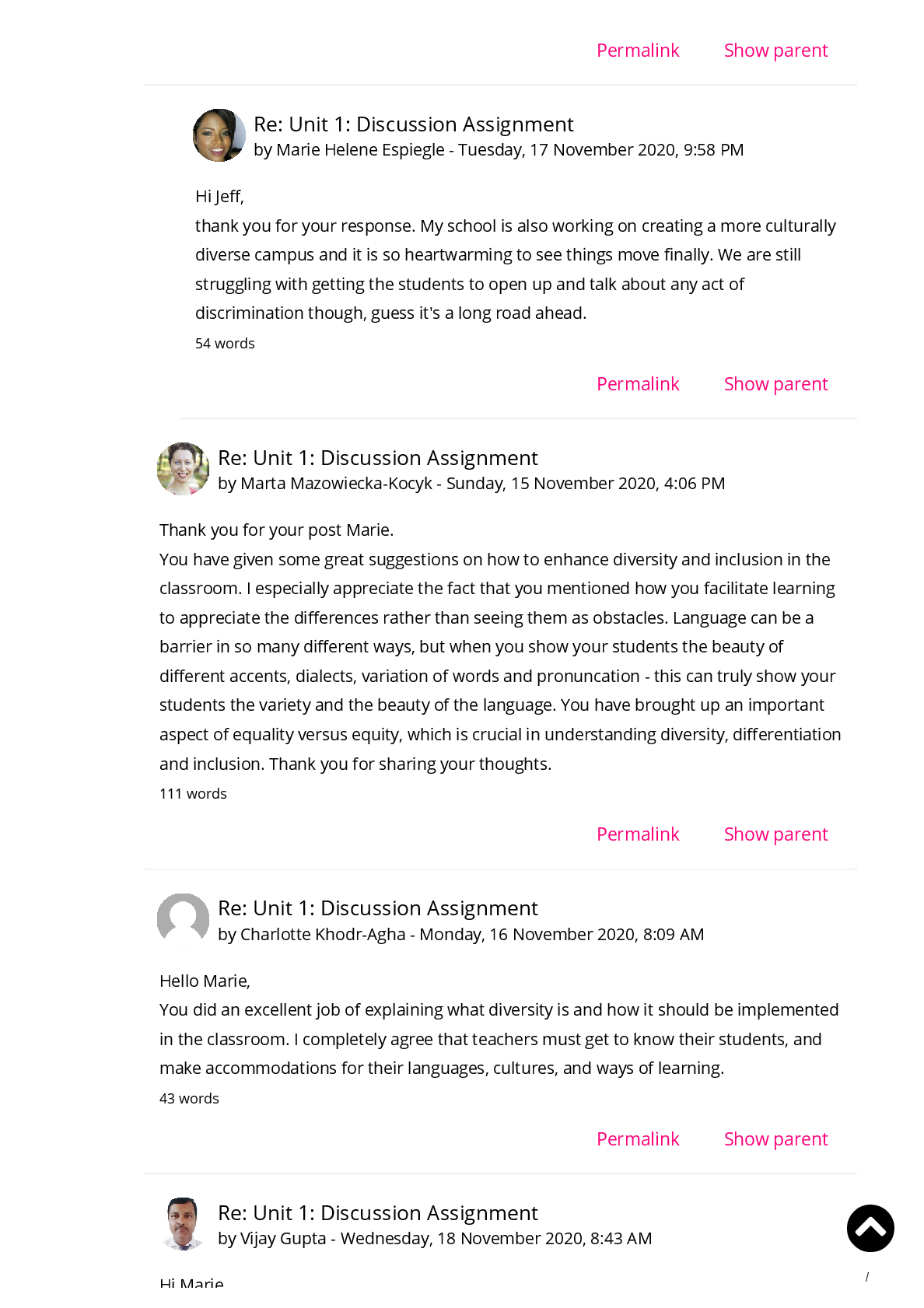 Preview page 2 of Why diversity in the classroom matters. | COMPILED DISCUSSION POSTS