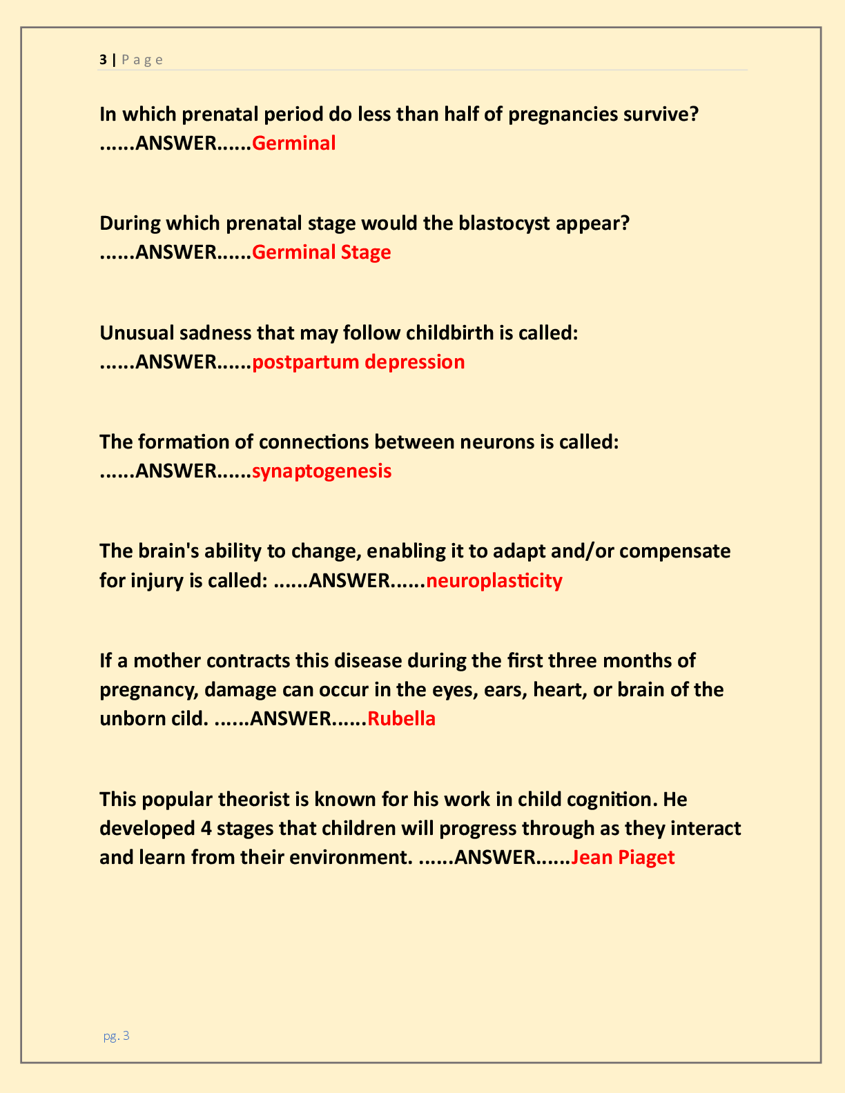 Preview page 3 of WGU D202 Human Growth and Development Exam  Study Guide 2026/2027 Latest Exam Update | Most  Tested Exam Questions with