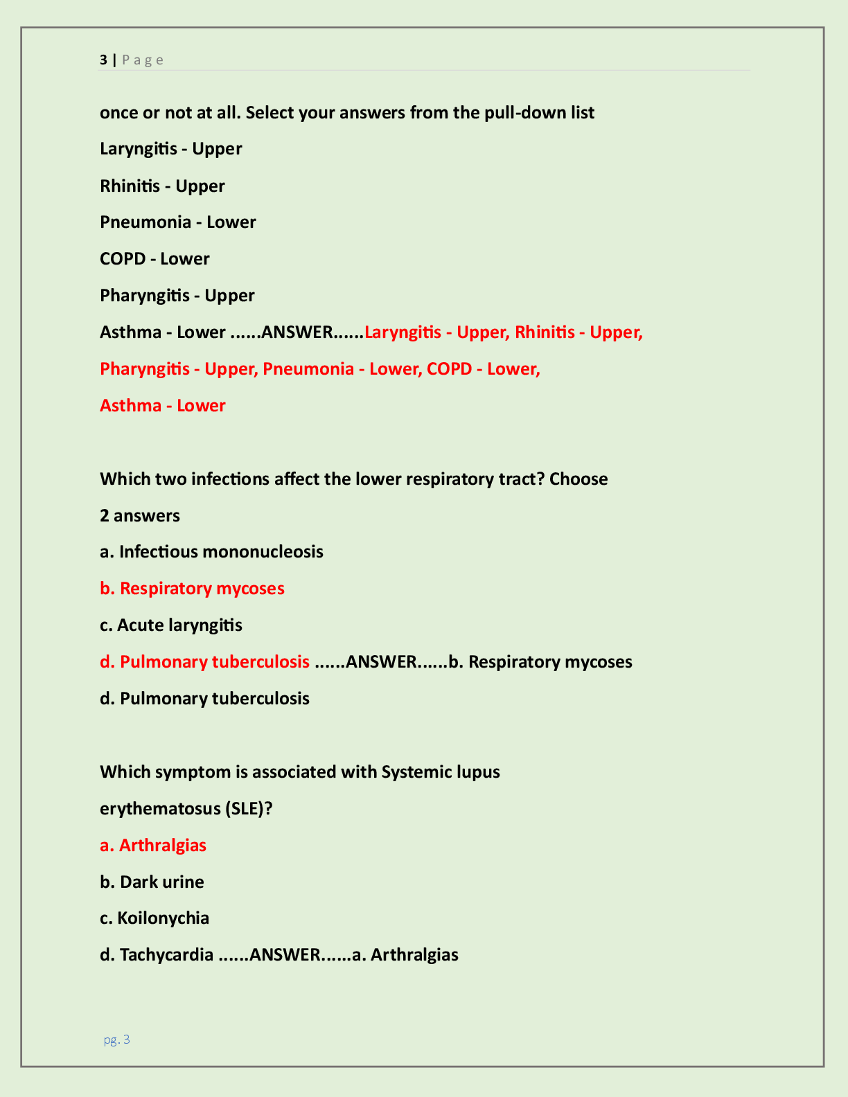 Preview page 3 of WGU D236 OBJECTIVE ASSESSMENT FINAL VERSION 2  /WGU D236 PATHOPHYSIOLOGY OA FINAL EXAM LATEST  2026/2027 ACTUAL EXAM WIT
