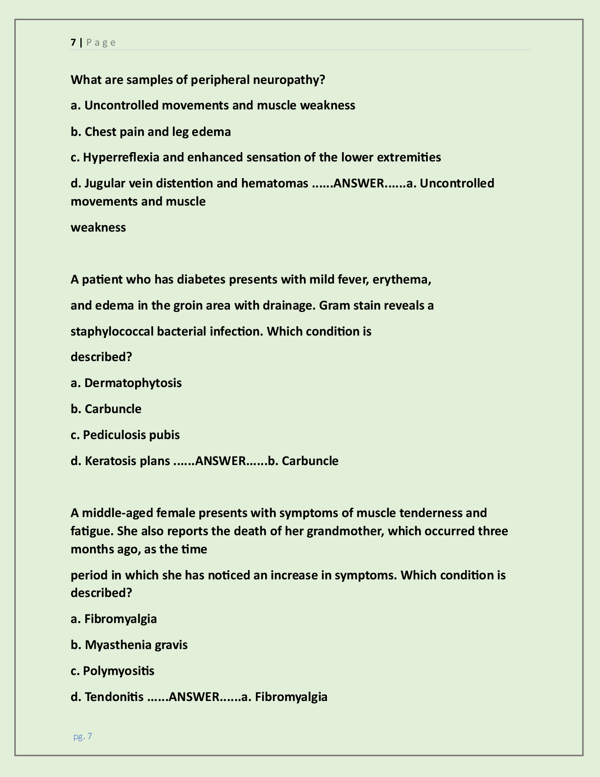 Preview page 7 of WGU D236 OBJECTIVE ASSESSMENT FINAL VERSION 2  /WGU D236 PATHOPHYSIOLOGY OA FINAL EXAM LATEST  2026/2027 ACTUAL EXAM WIT