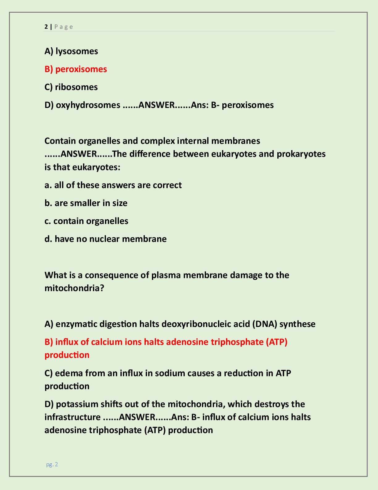 Preview page 2 of Final Exam Advanced Pathophysiology,  Pathophysiology Finals