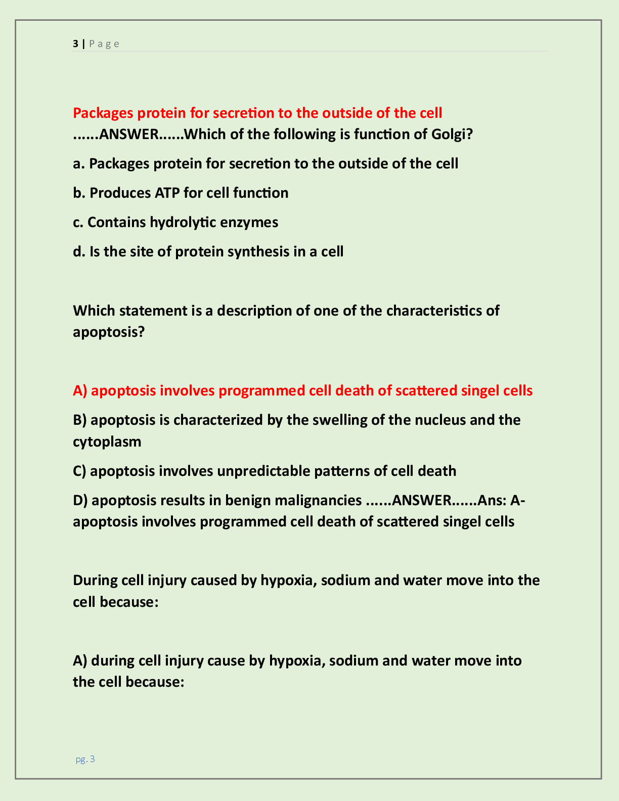 Preview page 3 of Final Exam Advanced Pathophysiology,  Pathophysiology Finals