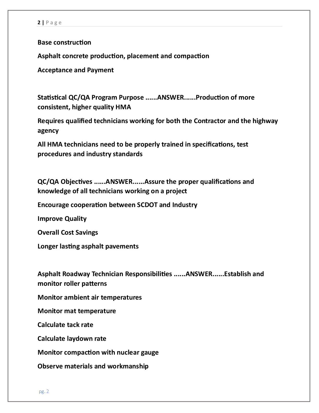 Preview page 2 of SCDOT-Asphalt Roadway Technician Course 2026  Manual