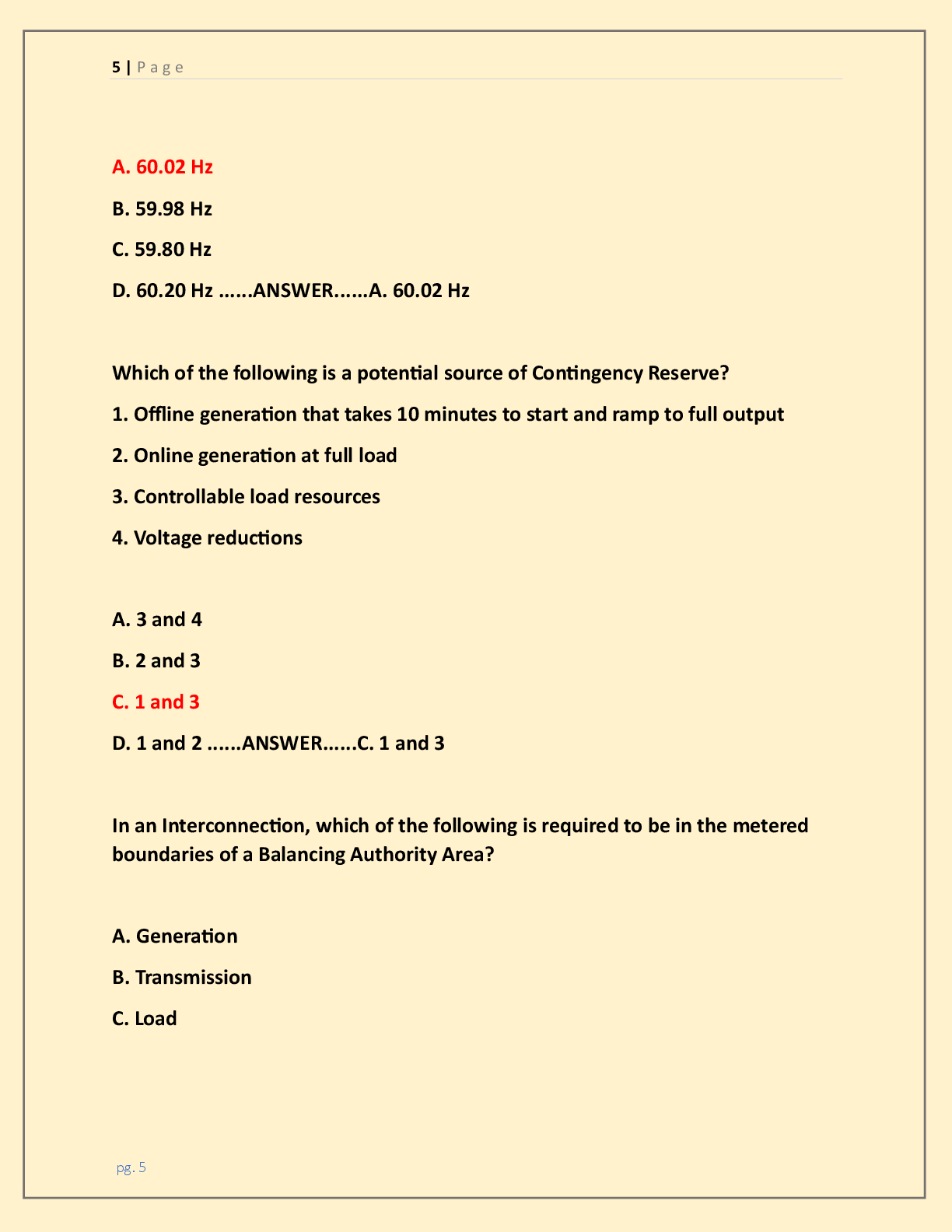 Preview page 2 of NERC RC Exam(Reliability Coordinator) Certification  EXAM LATEST 2026/2027 ACTUAL EXAM WITH  COMPLETE QUESTIONS AND CORR