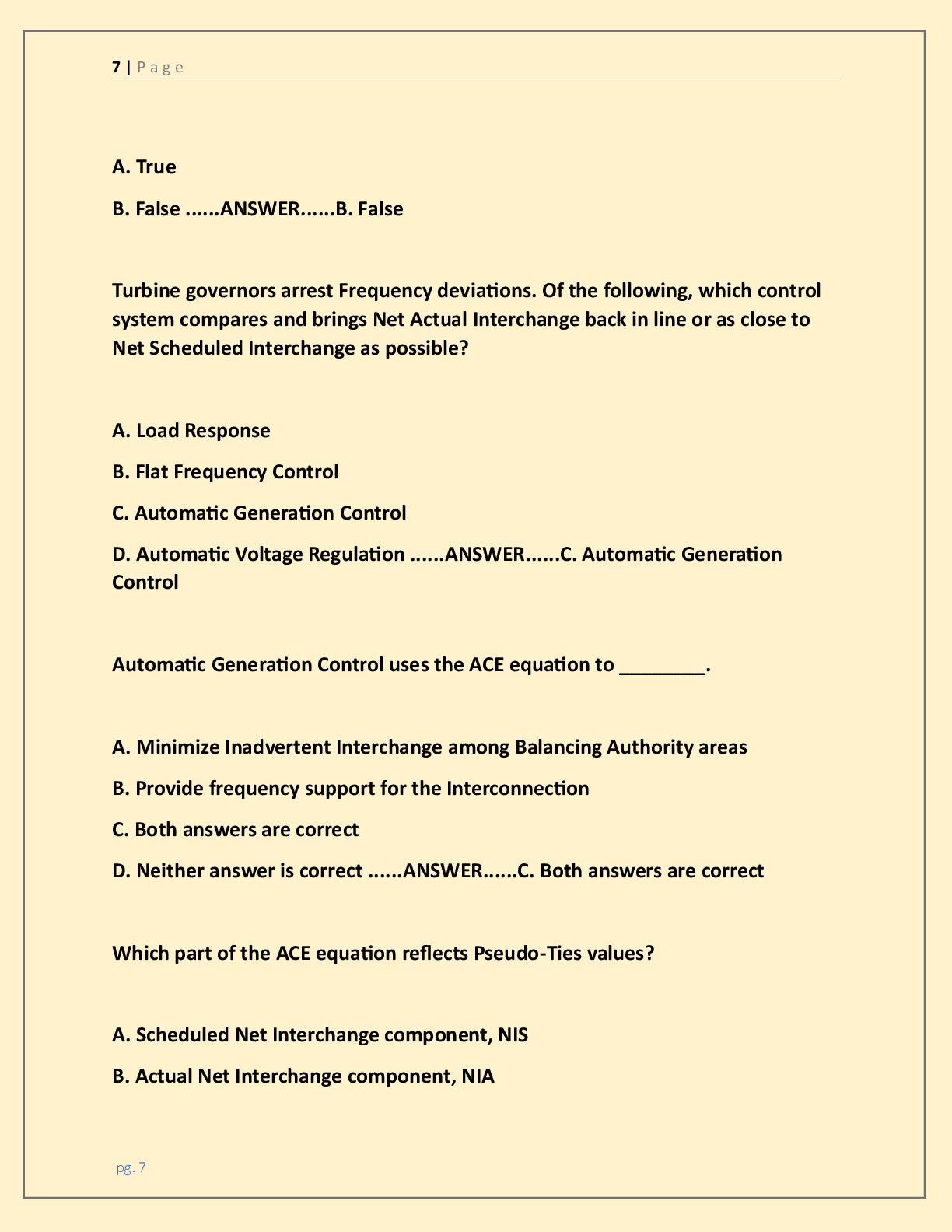 Preview page 4 of NERC RC Exam(Reliability Coordinator) Certification  EXAM LATEST 2026/2027 ACTUAL EXAM WITH  COMPLETE QUESTIONS AND CORR