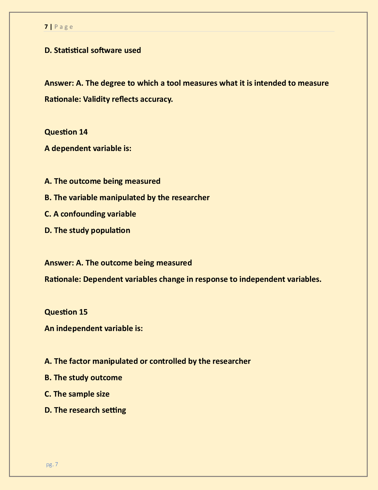 Preview page 3 of NR-559: Research Methods and Evidence-Based Practice  for Professional Nursing Practice Mock Exam LATEST  2026/2027 ACTU