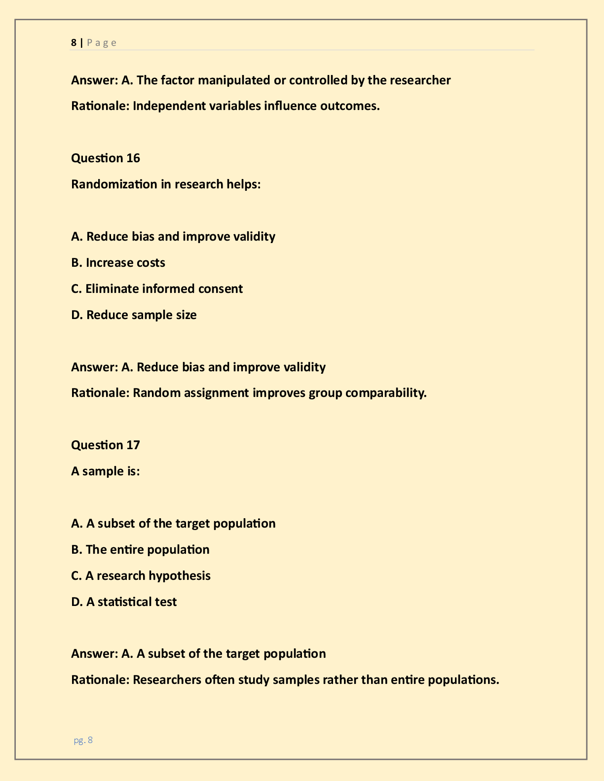Preview page 4 of NR-559: Research Methods and Evidence-Based Practice  for Professional Nursing Practice Mock Exam LATEST  2026/2027 ACTU