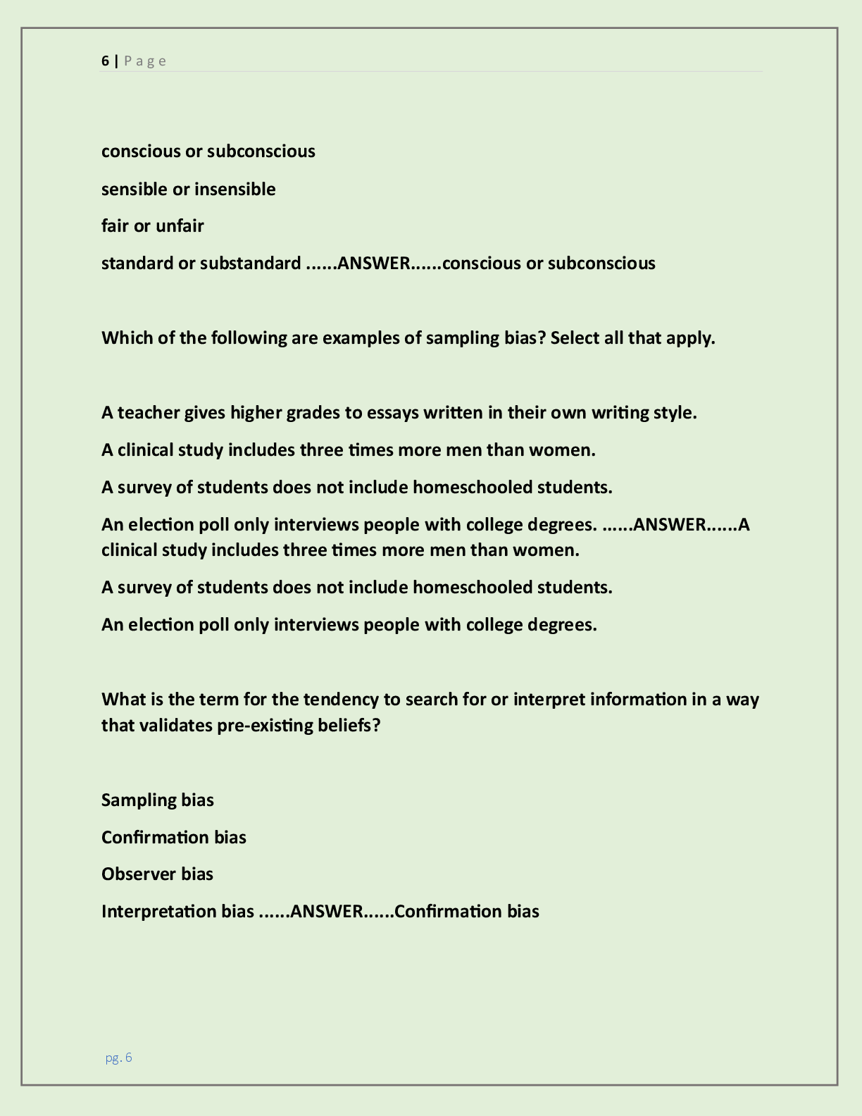 Preview page 6 of WGU D467 - Exploring Data EXAM | OBJECTIVE  ASSESSMENT | {LATEST 2026/ 2027 UPDATE} COMPLETE  ACTUAL AND AUTHENTIC EXAM