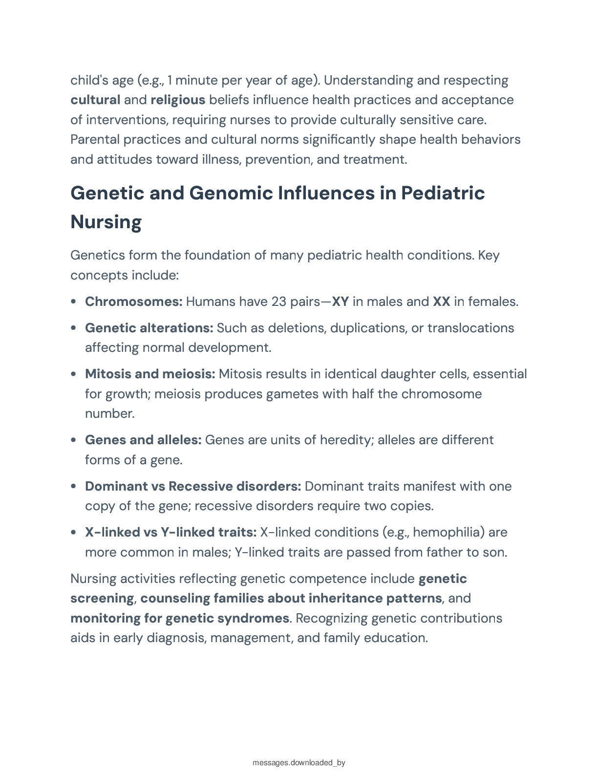 Preview page 2 of Comprehensive Study Guide for Pediatric Nursing Weeks 1- 7 2026