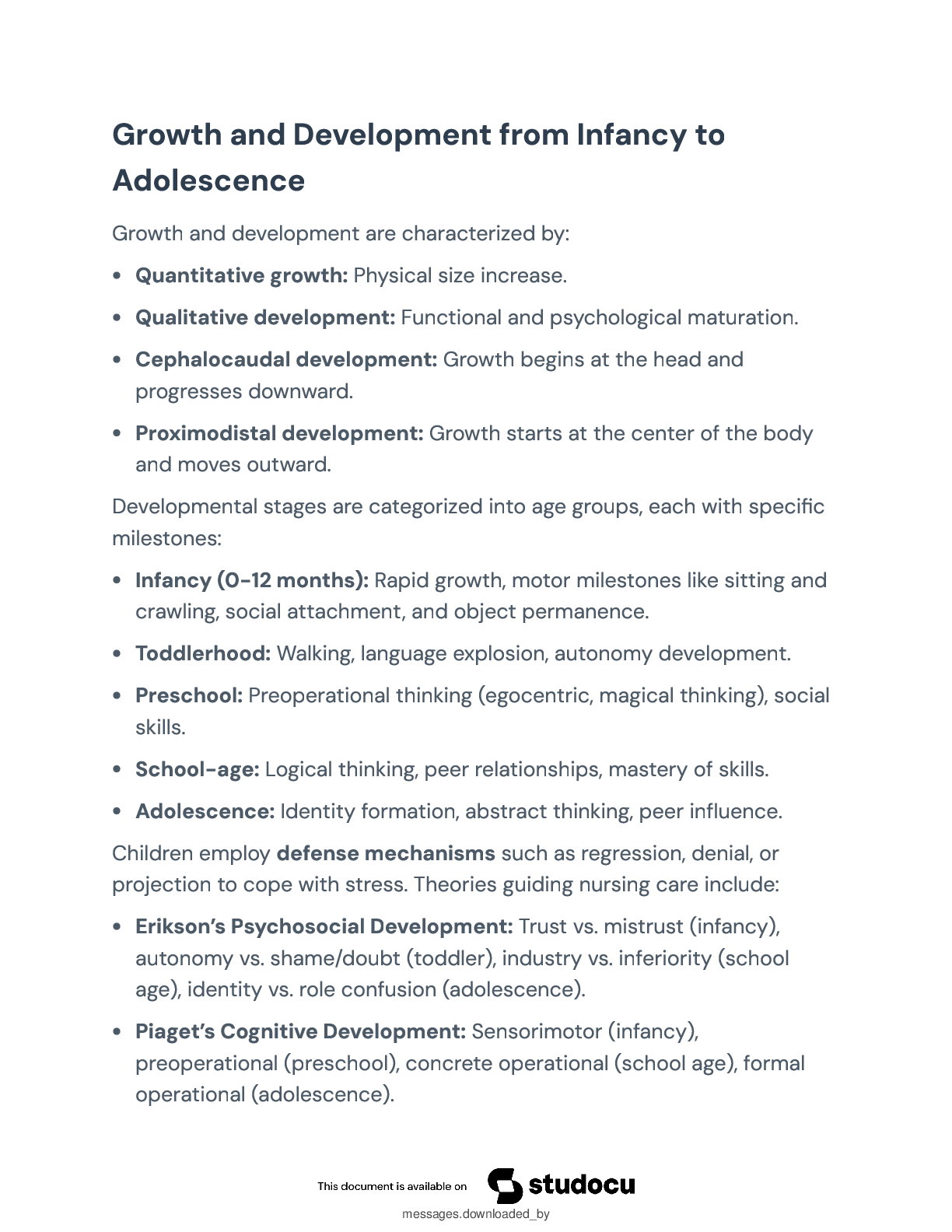 Preview page 3 of Comprehensive Study Guide for Pediatric Nursing Weeks 1- 7 2026