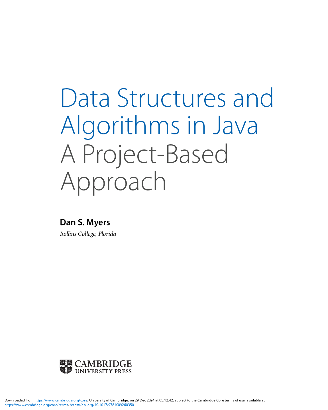 Preview page 8 of eBook PDF Data Structures and Algorithms in Java A Project-Based Approach 1st Edition By Dan Myers