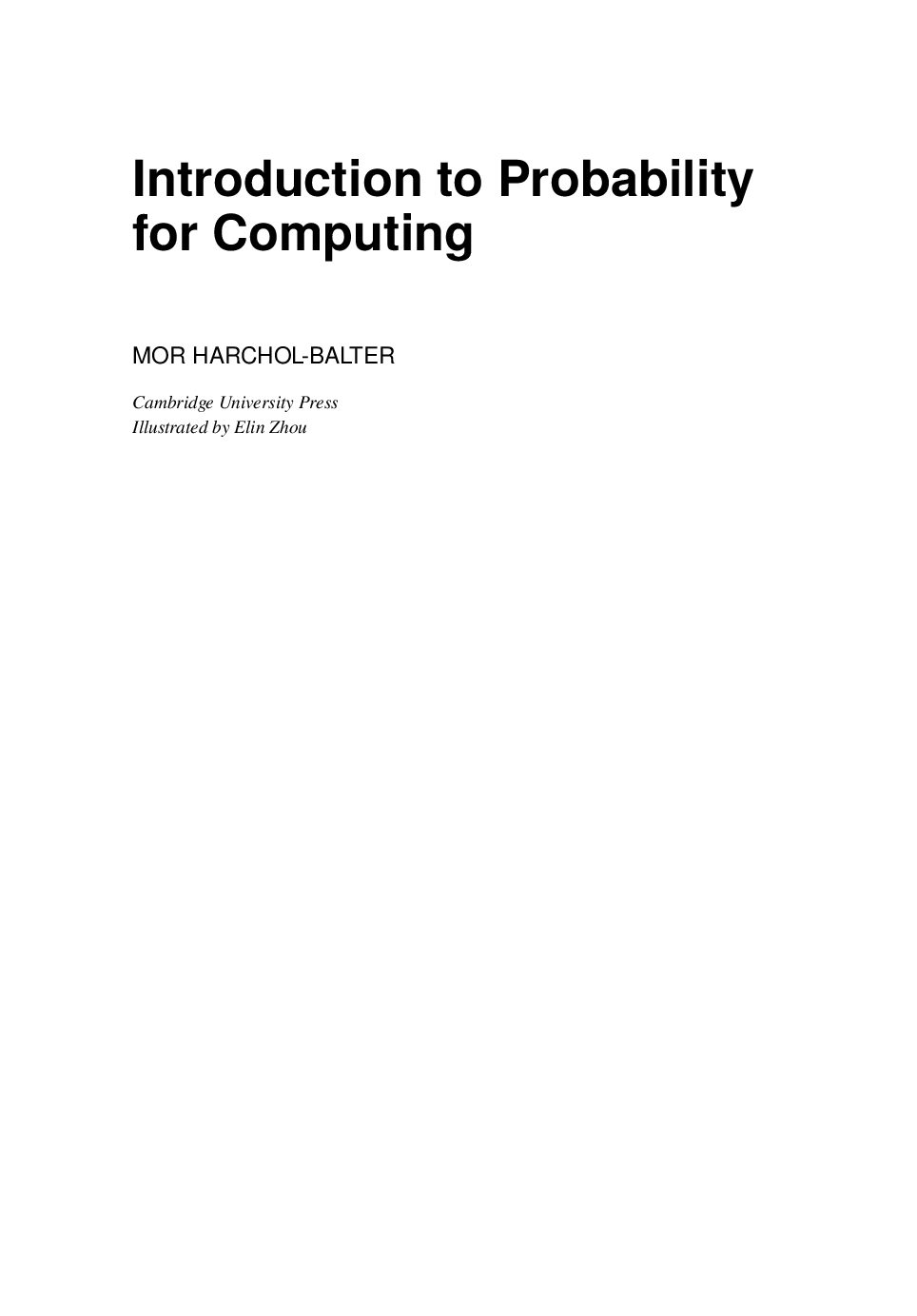 Preview page 2 of eBook PDF Introduction to Probability for Computing 1st Edition By Mor Harchol-Balter