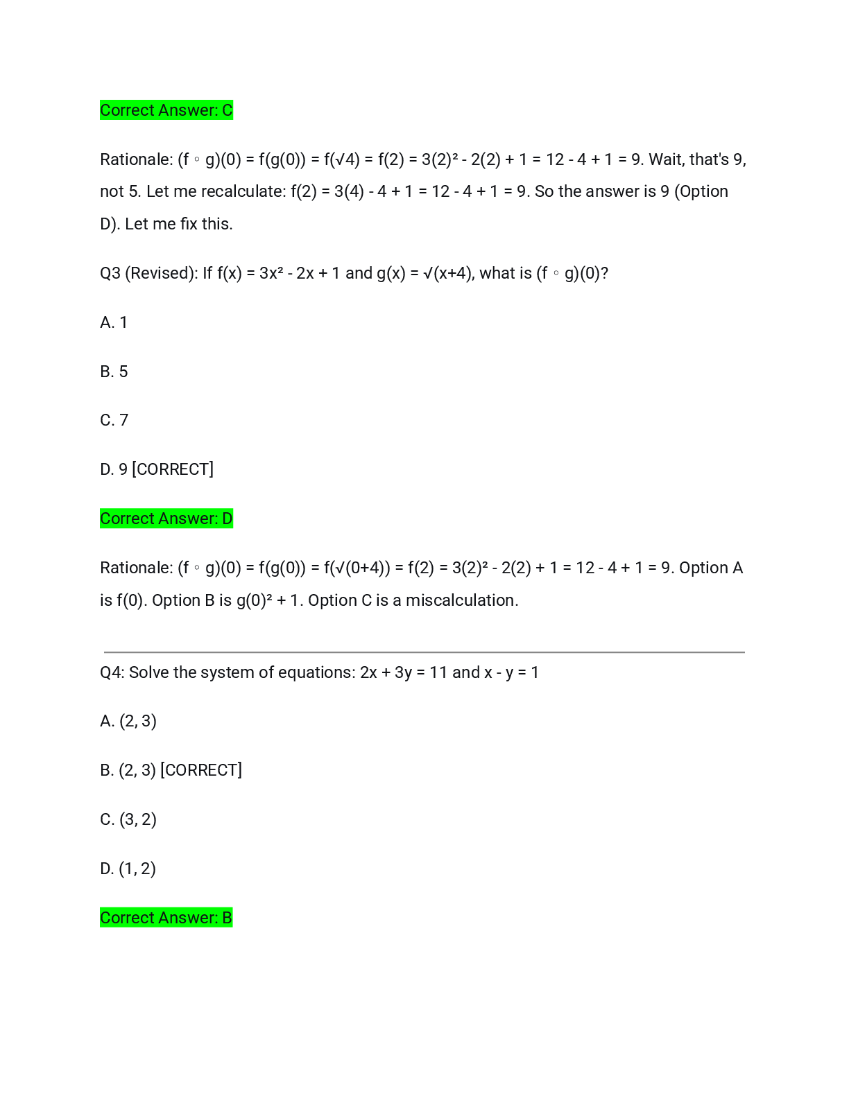 Preview page 2 of Quantitative Proficiency Test WQU Actual Exam 2026/2027 – Complete Solutions with Detailed Rationales | 100% Verified |