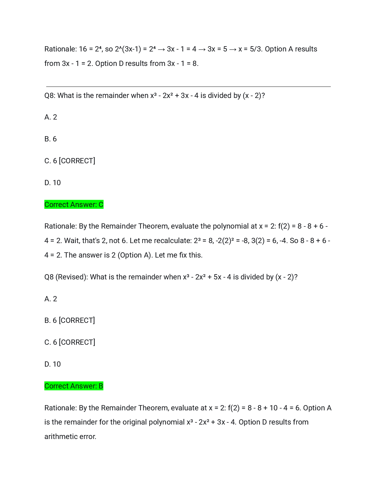Preview page 5 of Quantitative Proficiency Test WQU Actual Exam 2026/2027 – Complete Solutions with Detailed Rationales | 100% Verified |