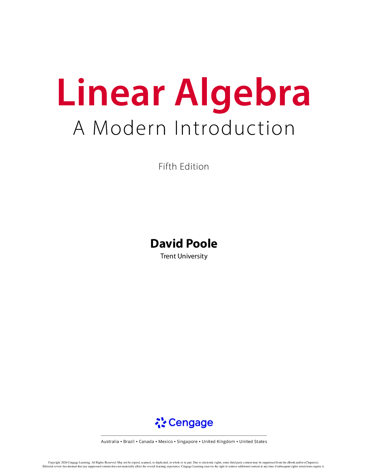 Preview page 3 of Linear Algebra A Modern Introduction 5th Edition By David Poole