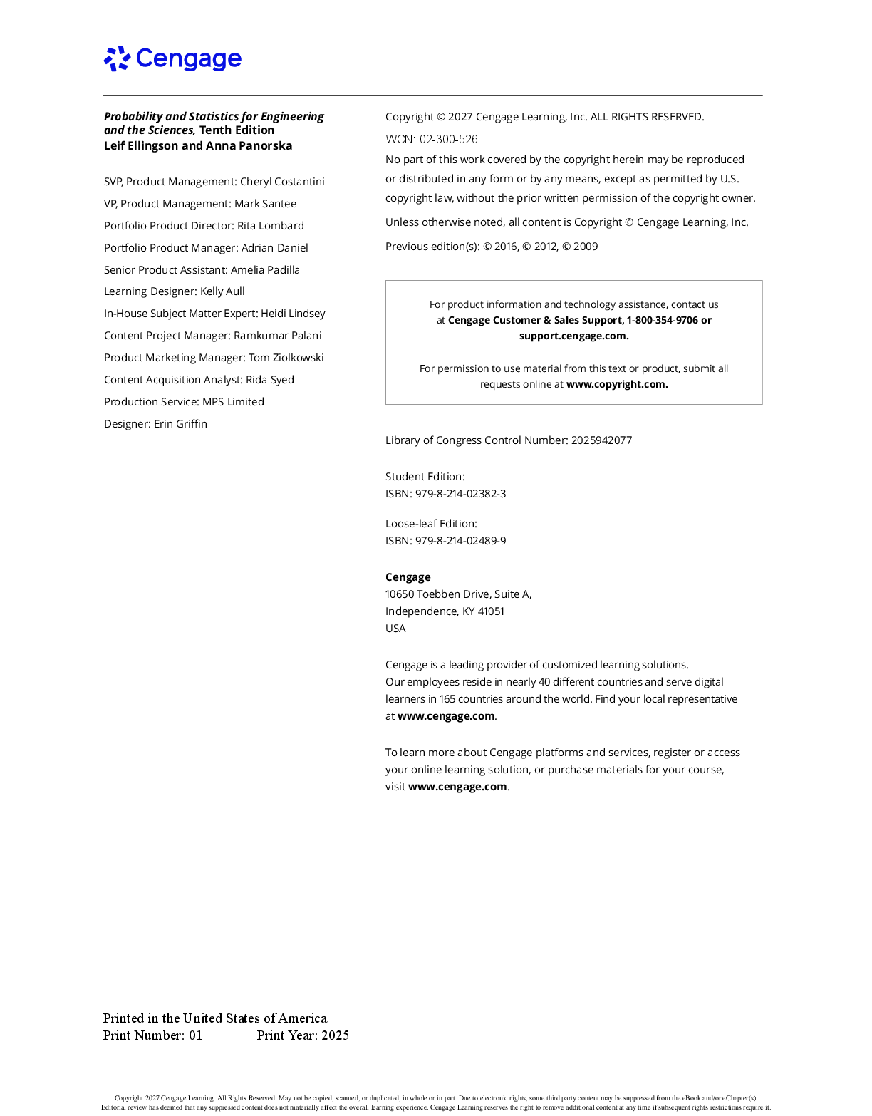 Preview page 4 of Probability and Statistics for Engineering and the Sciences 10th Edition By Leif Ellingson, Anna Panorska