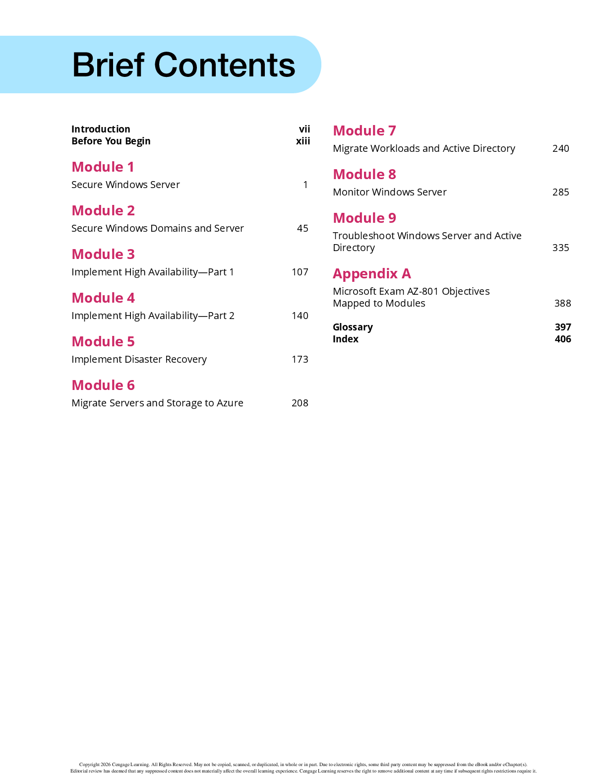 Preview page 3 of Microsoft Exam AZ-801 Guide to Configuring Windows Server Hybrid Advanced Services By Greg Tomsho
