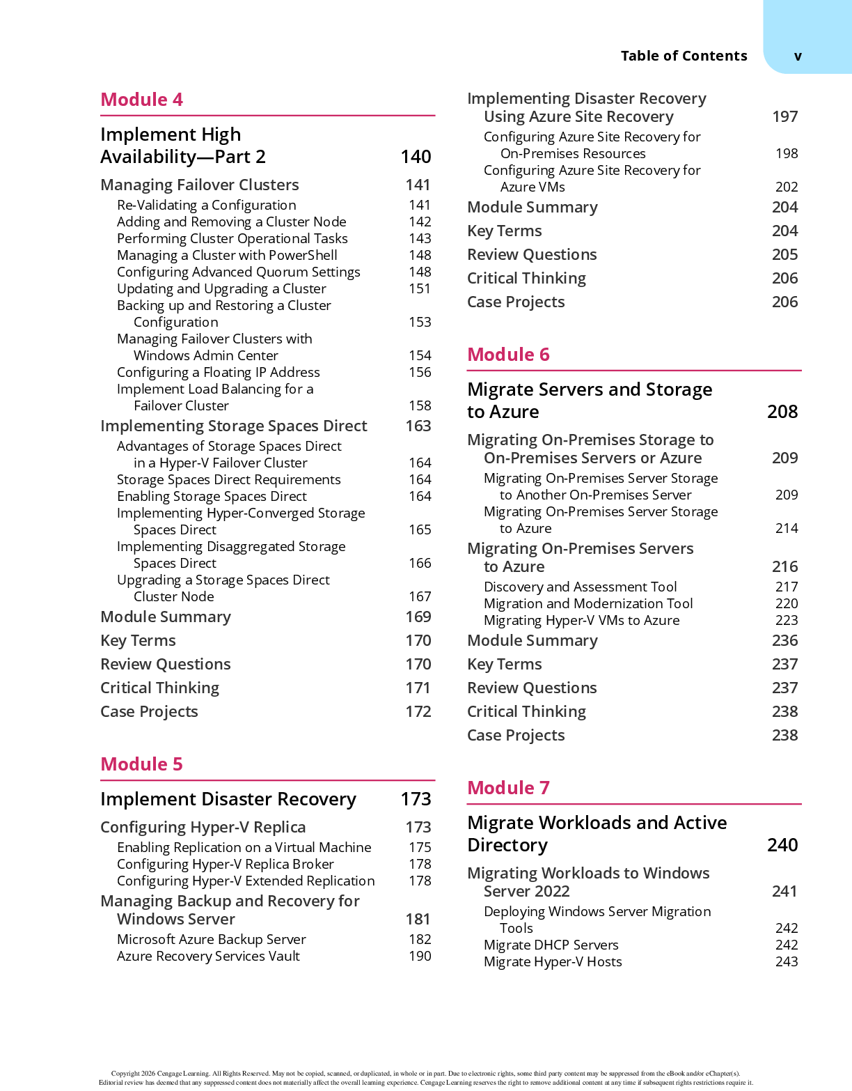 Preview page 5 of Microsoft Exam AZ-801 Guide to Configuring Windows Server Hybrid Advanced Services By Greg Tomsho