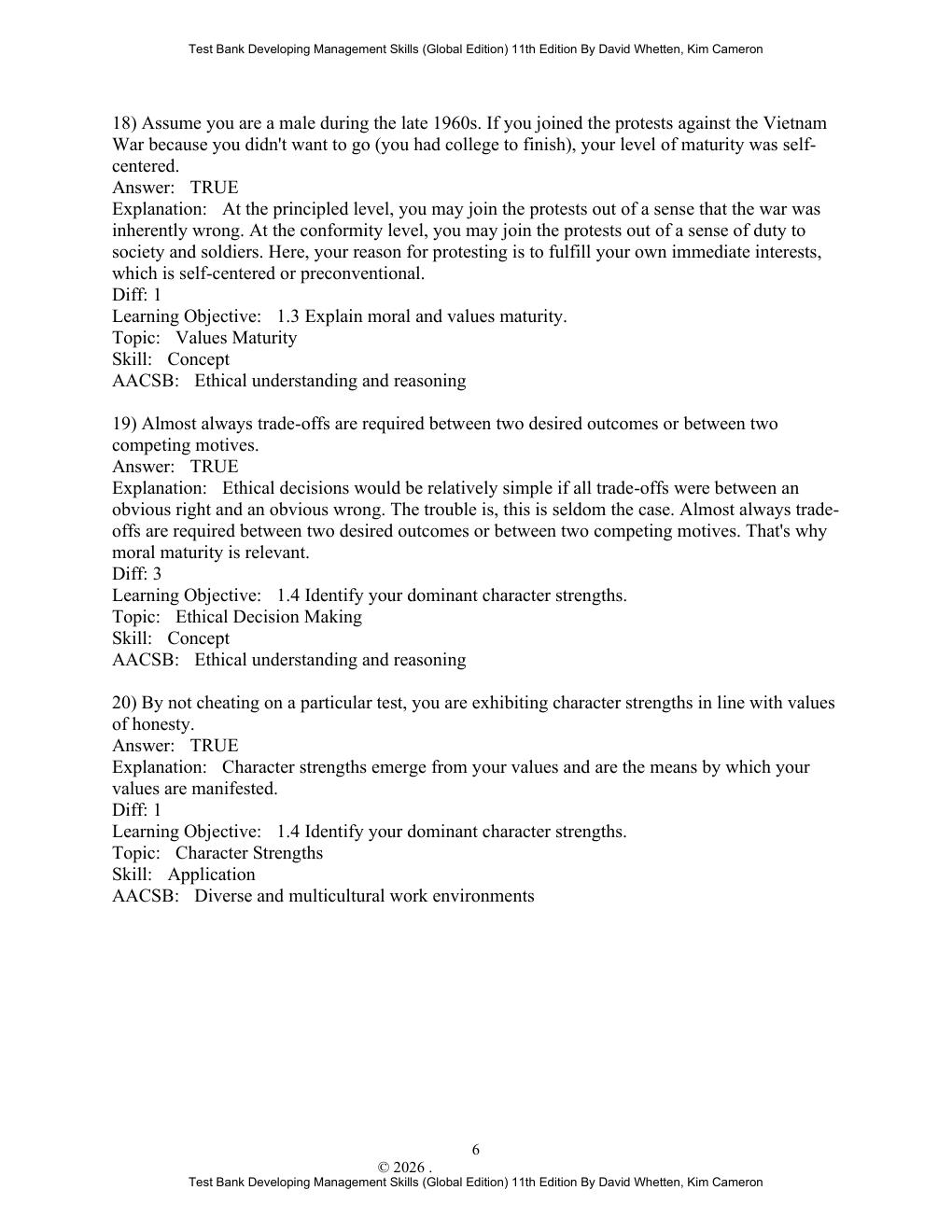 Preview page 8 of Test Bank For Developing Management Skills 11th (Global Edition) By David Whetten, Kim Cameron