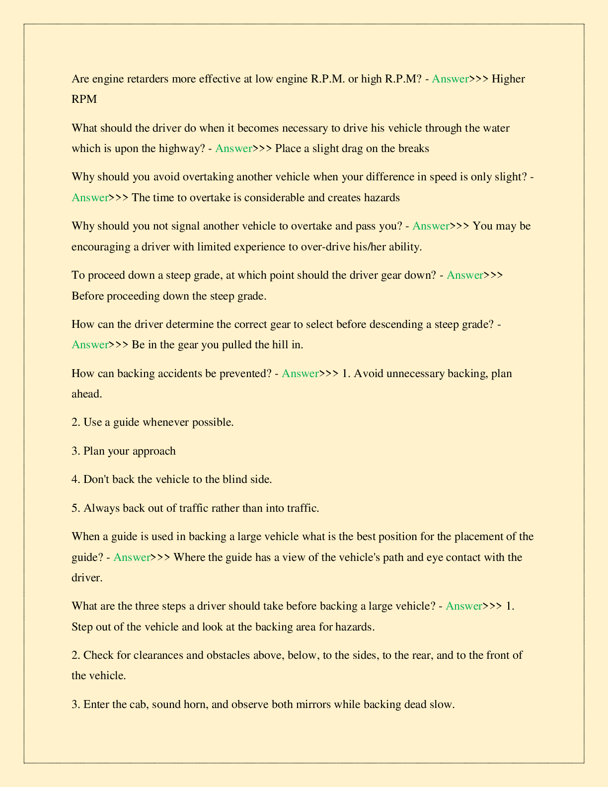 Preview page 3 of GUAM CHAUFFEUR'S LICENSE STUDY GUIDE NEWEST 2026 STUDY QUESTIONS WITH CORRECT SOLUTIONS GUARANTEED PASS | RATED A+
