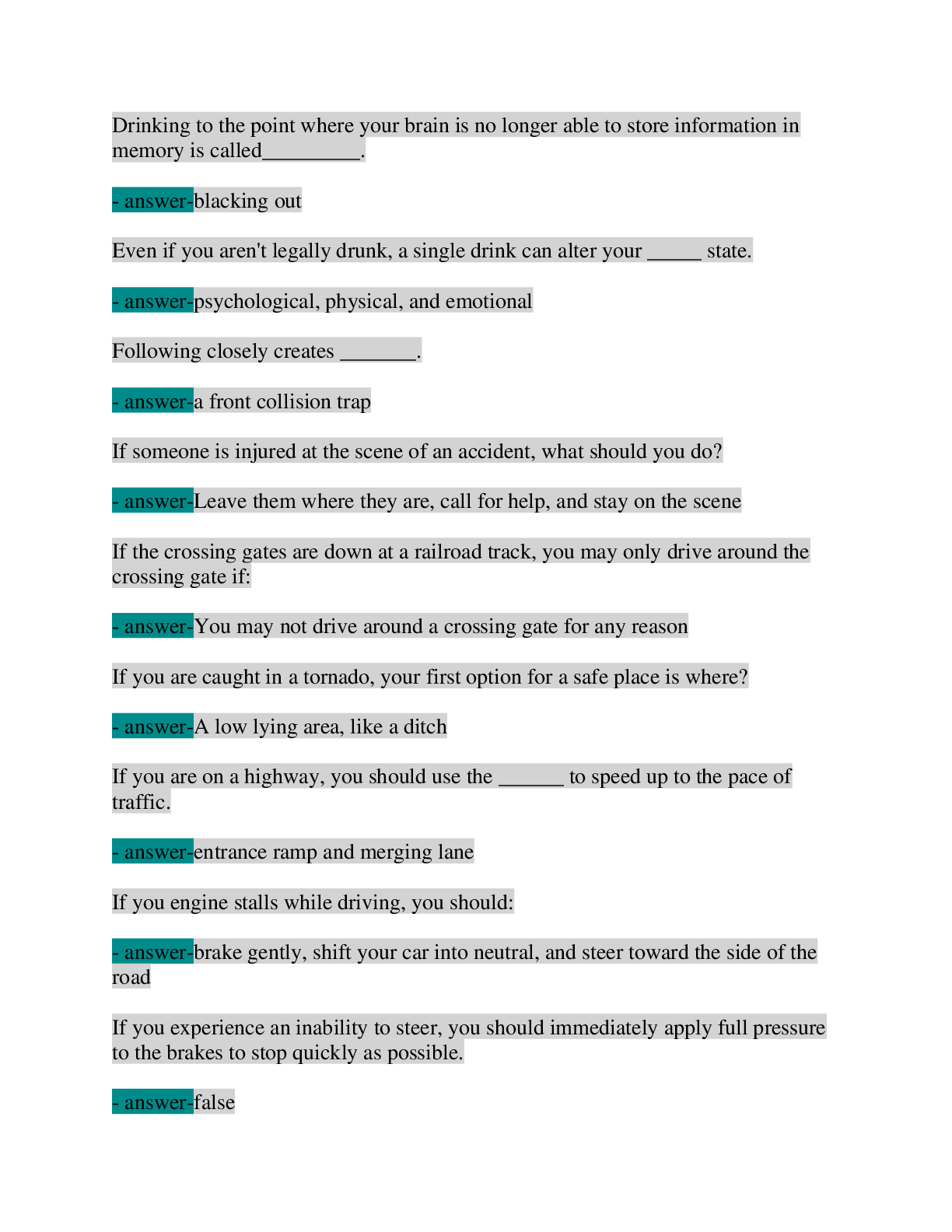 Preview page 3 of DEFENSIVE DRIVING COURSE FINAL EXAM 2026: 90+ Q&A, Verified Answers | Guaranteed Pass!