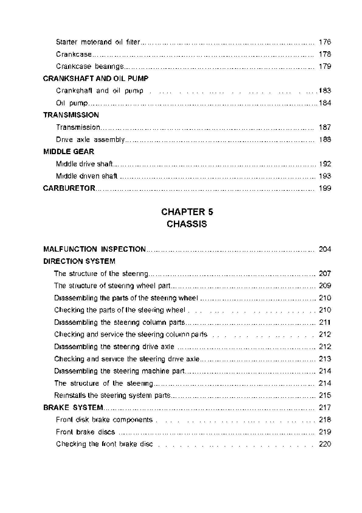 Preview page 3 of Hisun HS700 600 500UTV Service Repair Manual
