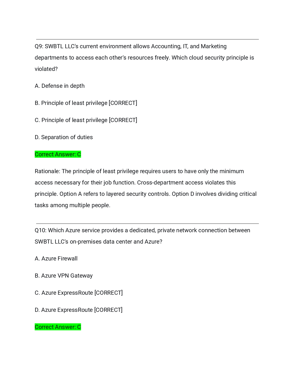 Preview page 5 of WGU D485 DGN2 Task 1 Cloud Security Implementation Plan Actual Exam 2026/2027 – Complete Solution Guide with Detailed Ra