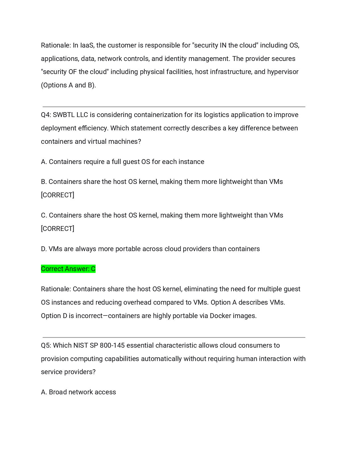 Preview page 3 of WGU D485 DGN2 Task 1 Cloud Security Implementation Plan Actual Exam 2026/2027 – Complete Solution Guide with Detailed Ra