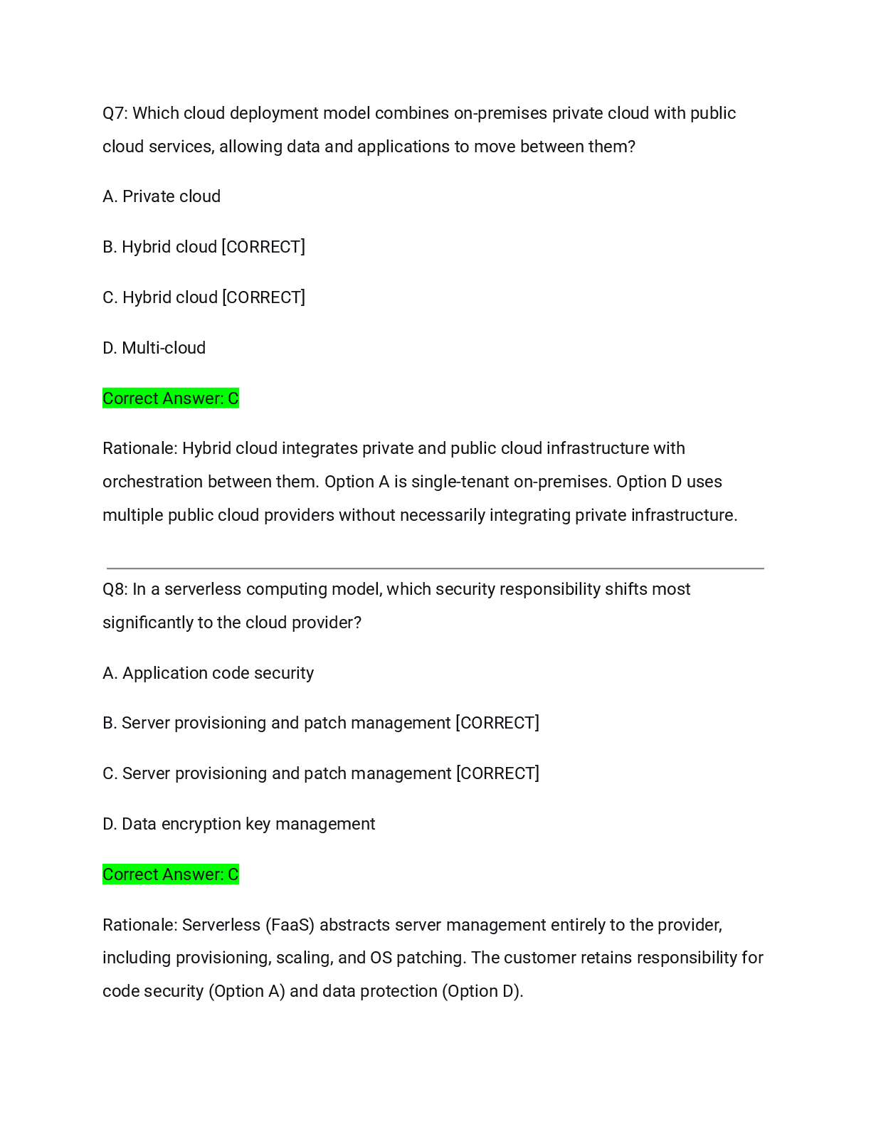 Preview page 5 of WGU D485 DGN2 Task 1 Cloud Security Implementation Plan Actual Exam 2026/2027 – Complete Solution Guide with Detailed Ra