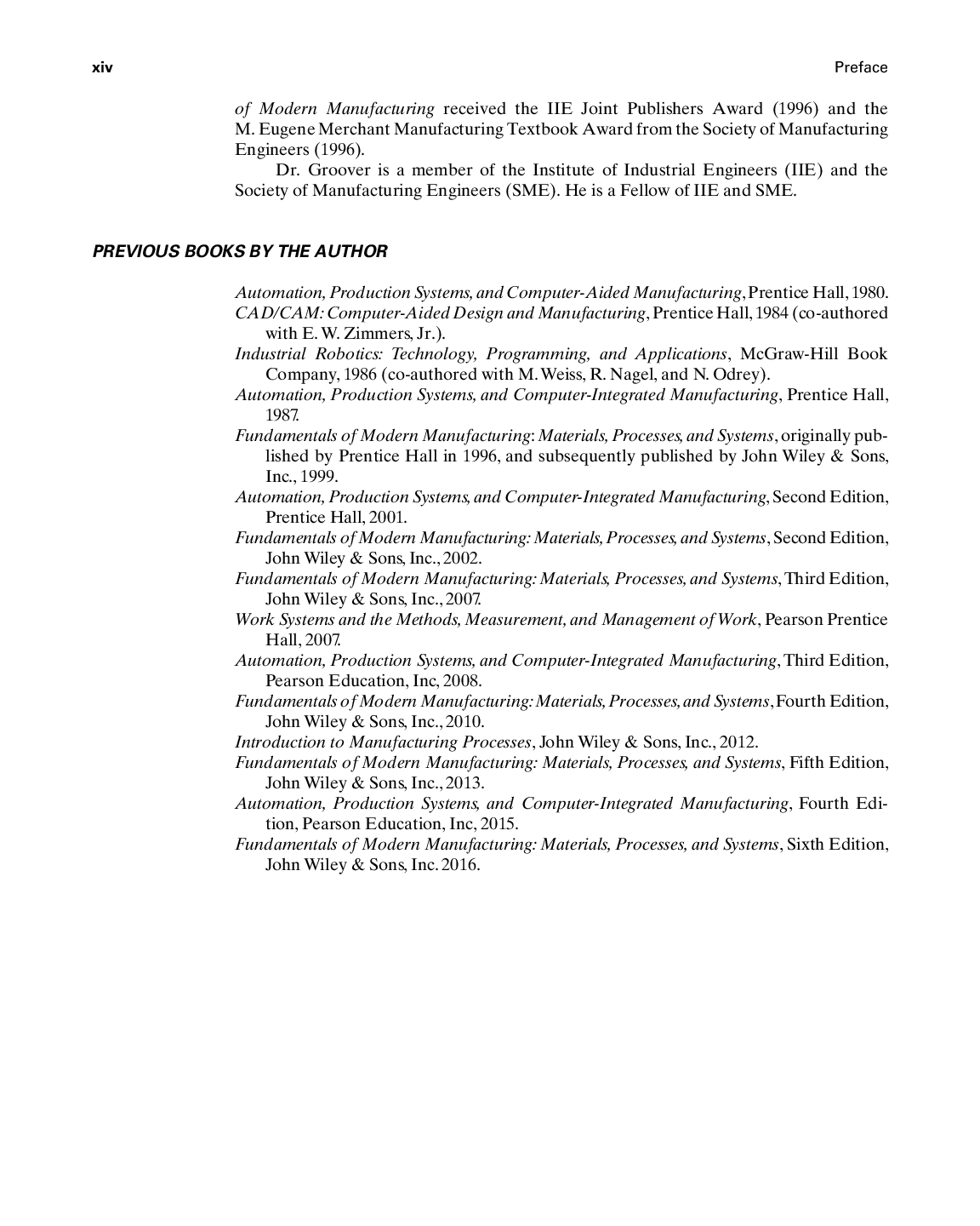 Preview page 4 of Automation Production Systems and Computer-Integrated Manufacturing, 5th Edition By Mikell P. Groover