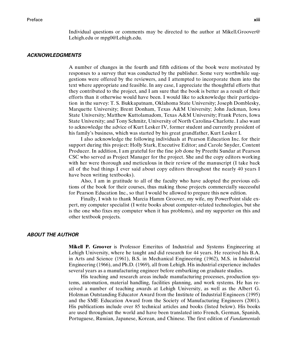 Preview page 3 of Automation Production Systems and Computer-Integrated Manufacturing, 5th Edition By Mikell P. Groover