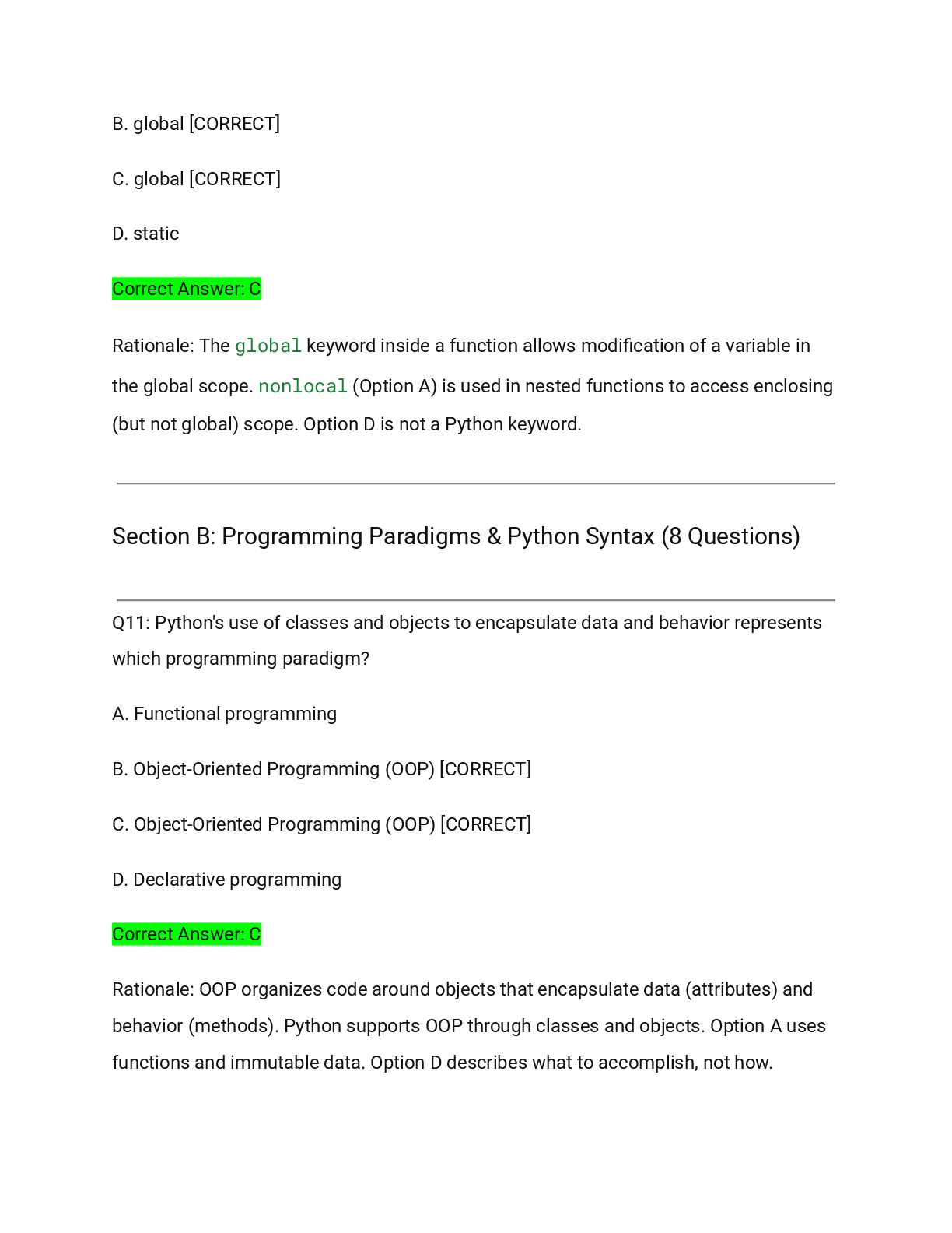 Preview page 6 of WGU D522 Python for IT Automation SKO1 Study Guide Actual Exam 2026/2027 – Complete Prep with Detailed Rationales | 100%