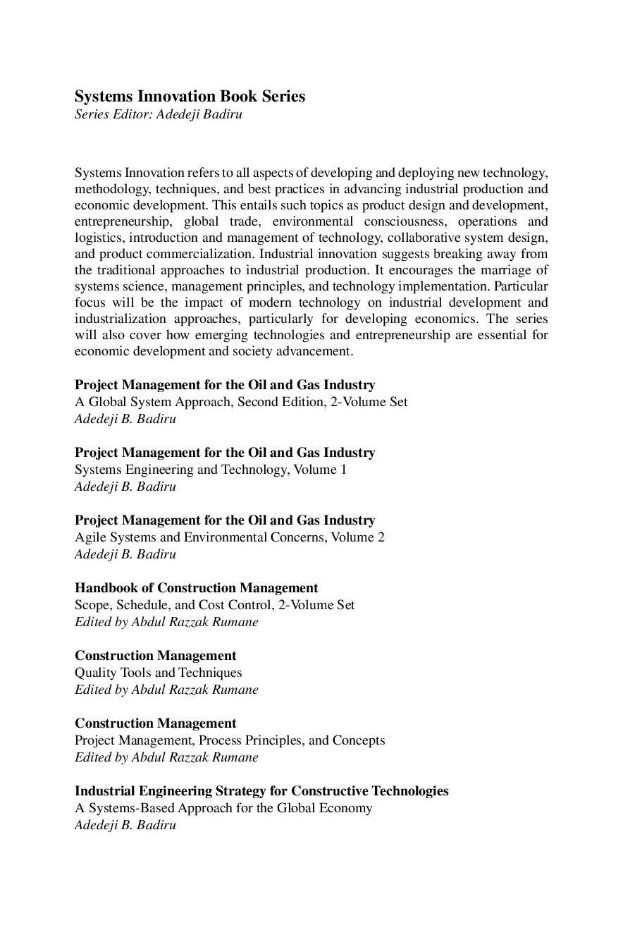 Preview page 3 of eBook [PDF] Construction Management Project Management Process Principles and Concepts 2nd Edition  By Abdul Razzak Ruma
