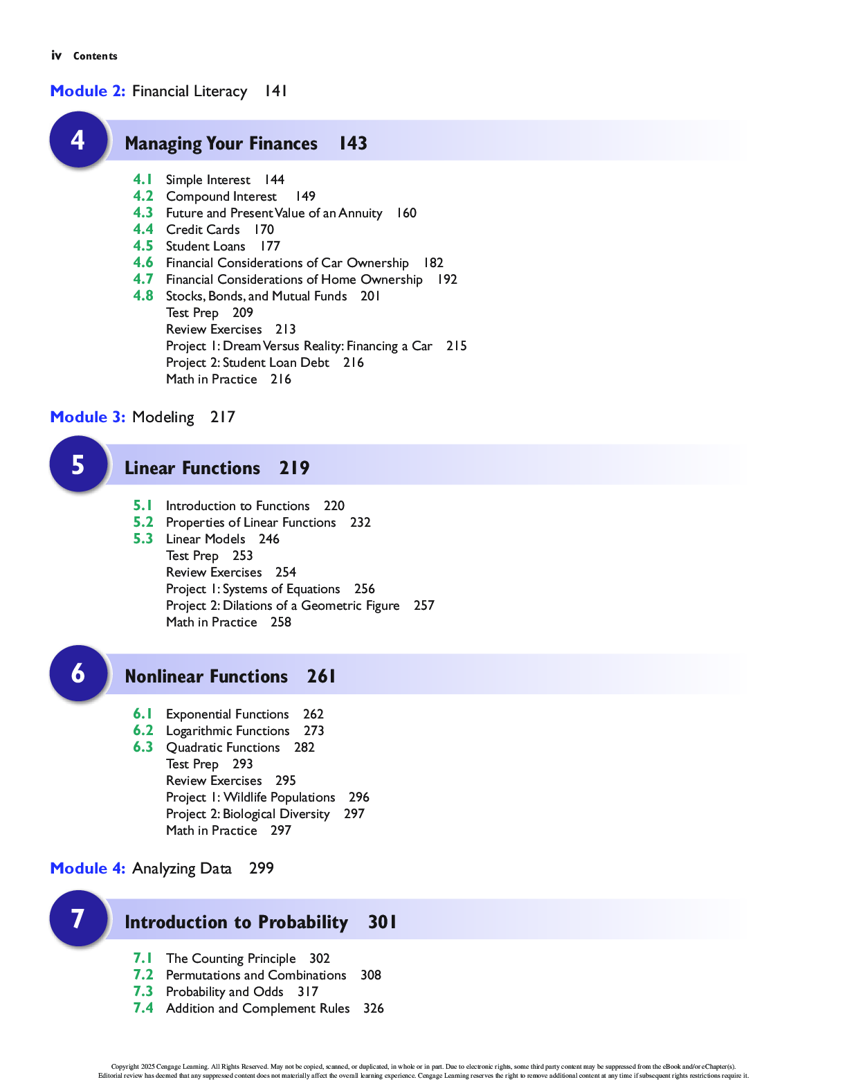 Preview page 2 of Discovering Mathematics A Quantitative Reasoning Approach 2nd Edition By Richard Aufmann