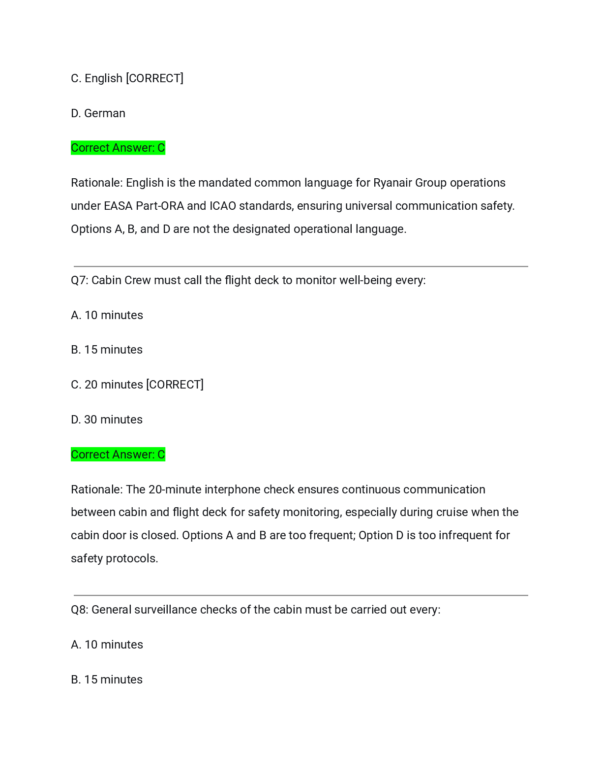 Preview page 3 of Ryanair Initial Exam Actual Q&A 2026/2027 – Complete Solution with Detailed Rationales | 100% Verified | Pass Guaranteed
