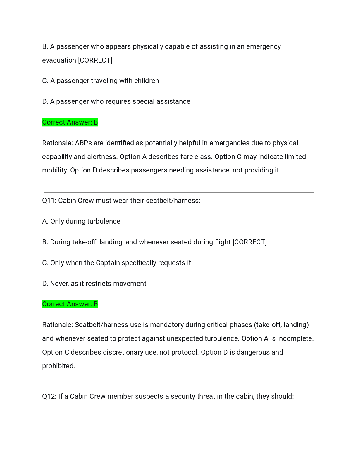 Preview page 5 of Ryanair Initial Exam Actual Q&A 2026/2027 – Complete Solution with Detailed Rationales | 100% Verified | Pass Guaranteed